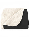 Aotearoa Silver Fern Sherpa Fleece Blanket | New Zealand Maori Koru Design