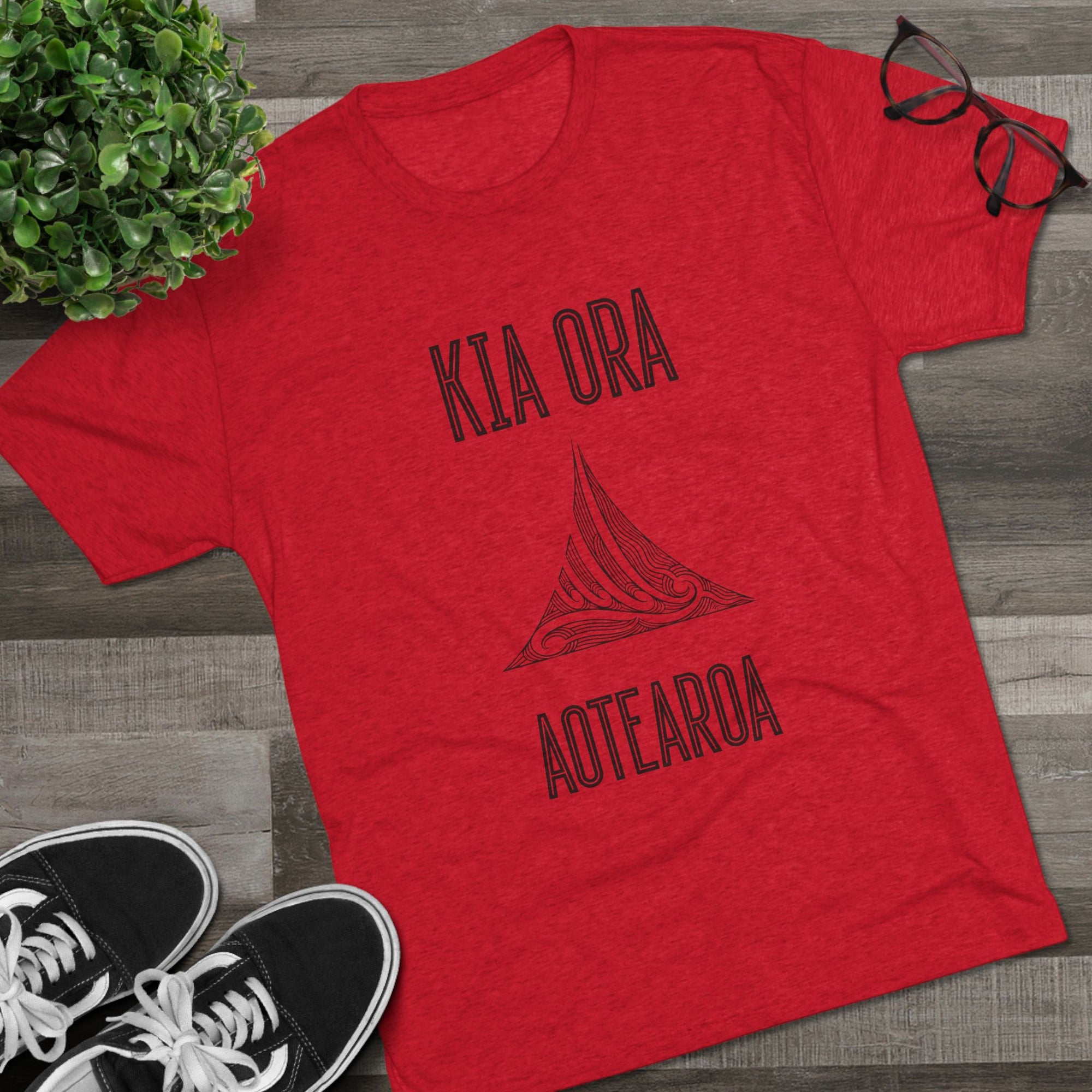 Kia Ora Aotearoa Tee | Maori Koru Wave T-Shirt