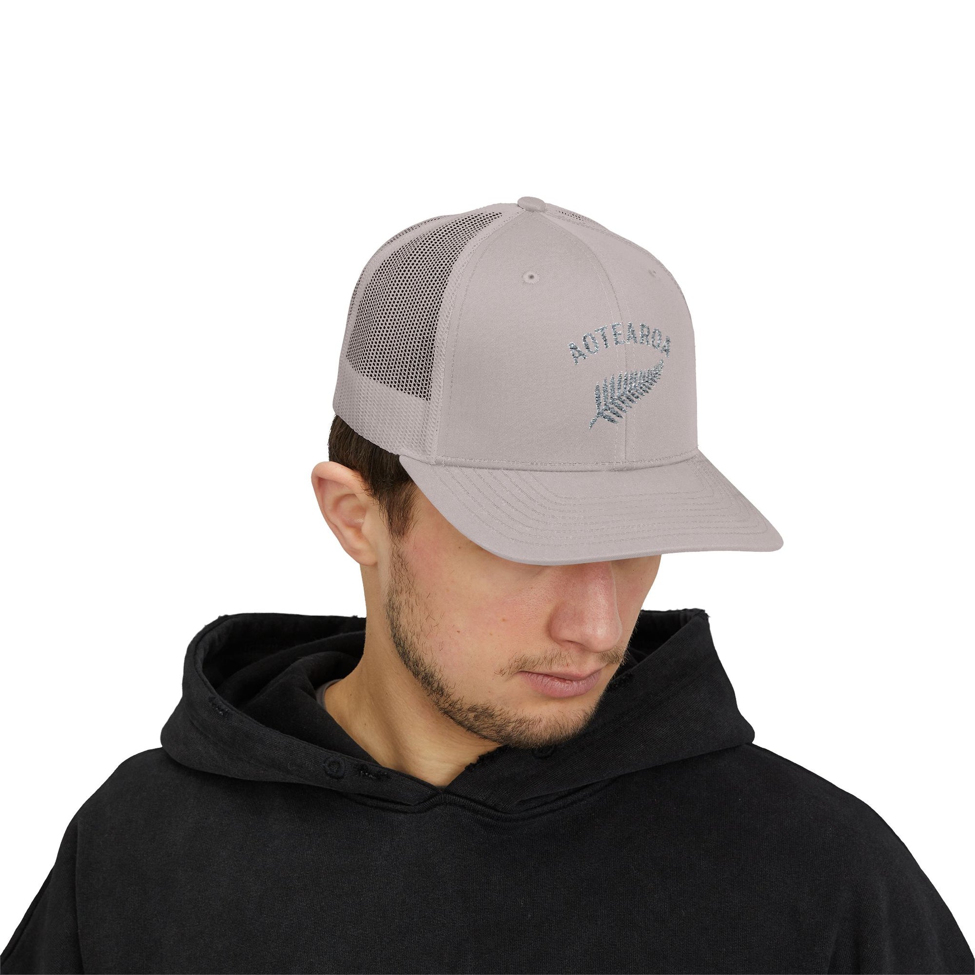 Aotearoa Hat Embroidered | Silver Fern Hat | New Zealand Cap | Kiwi Hat | NZ Pride Hat | Minimalist Snapback Trucker Hat