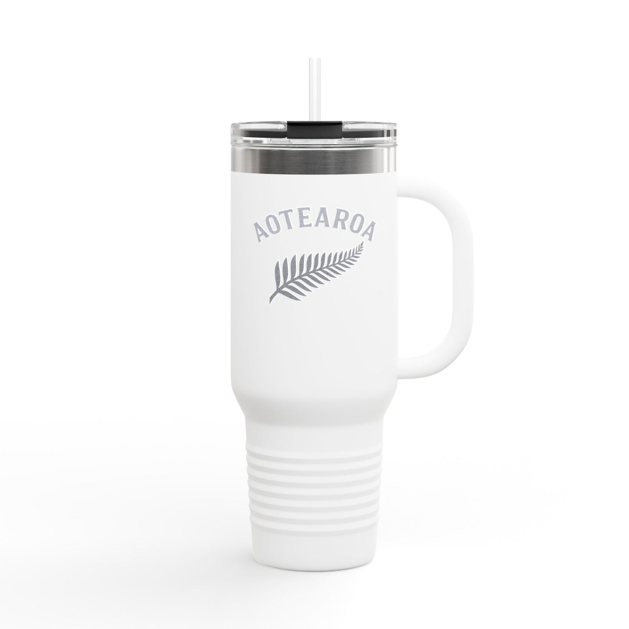 Aotearoa 40oz Travel Mug | Stanley Style Tumbler | New Zealand Insulated Mug | Silver Fern Cup | Kiwi Travel Cup | Large Handle Tumbler