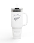 Aotearoa 40oz Travel Mug | Stanley Style Tumbler | New Zealand Insulated Mug | Silver Fern Cup | Kiwi Travel Cup | Large Handle Tumbler