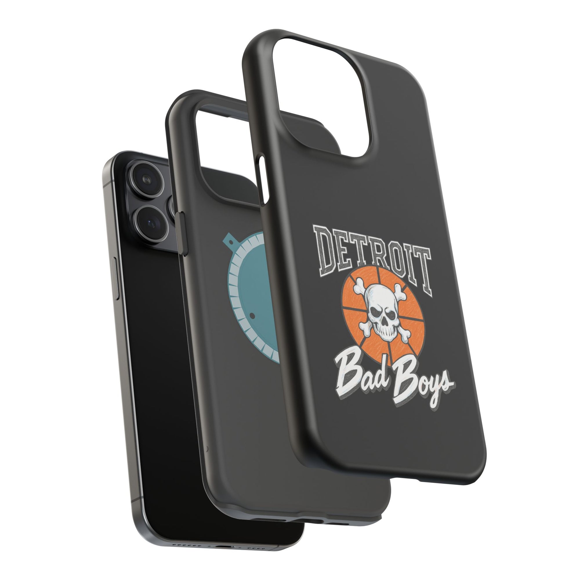 Detroit Bad Boys Skull Basketball Phone Case - Magnetic Impact-Resistant Case