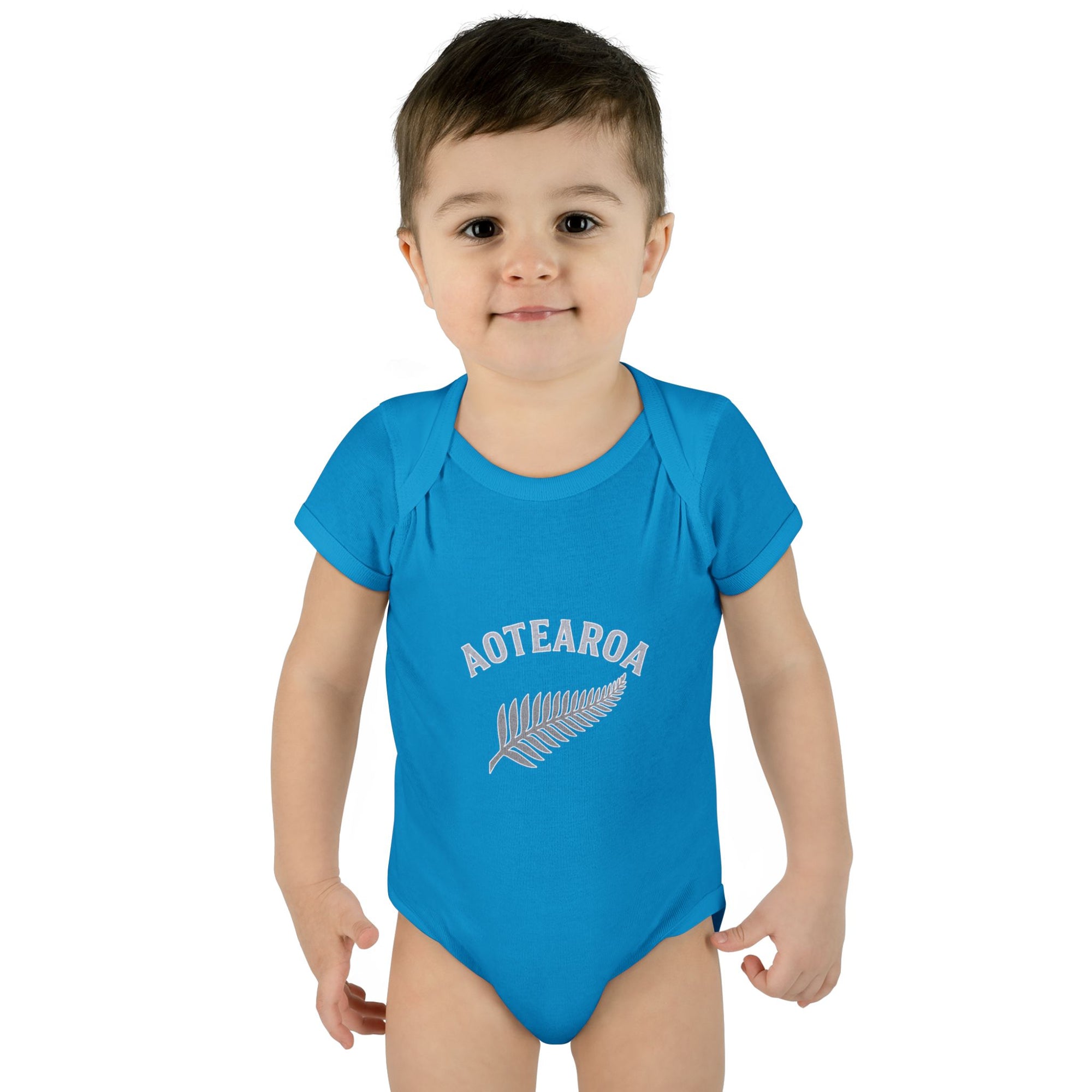 New Zealand Baby Onesie | Aotearoa Baby Outfit | Kiwi Infant Bodysuit | NZ Baby Clothes | Silver Fern Baby Gift