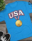 USA Medal Graphic Tee | Patriotic Sports Shirt, 4th of July Apparel