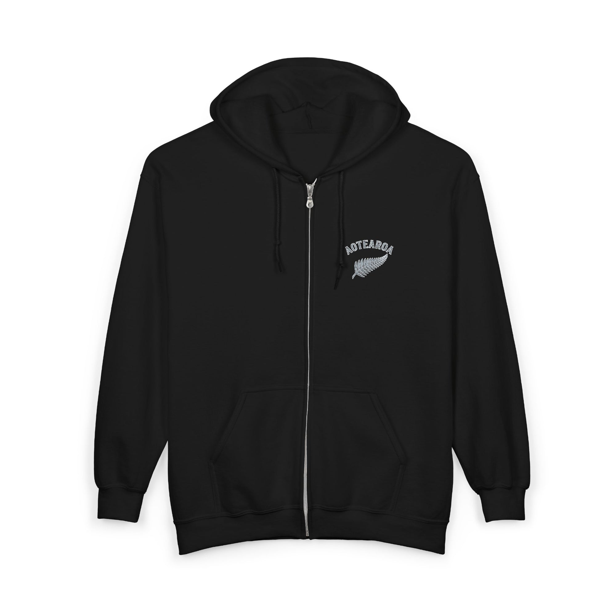 Aotearoa Zip Hoodie | New Zealand Hoodie | Silver Fern Hoodie | Kiwi Hoodie | Full Zip Hooded Sweatshirt | NZ Pride Hoodie