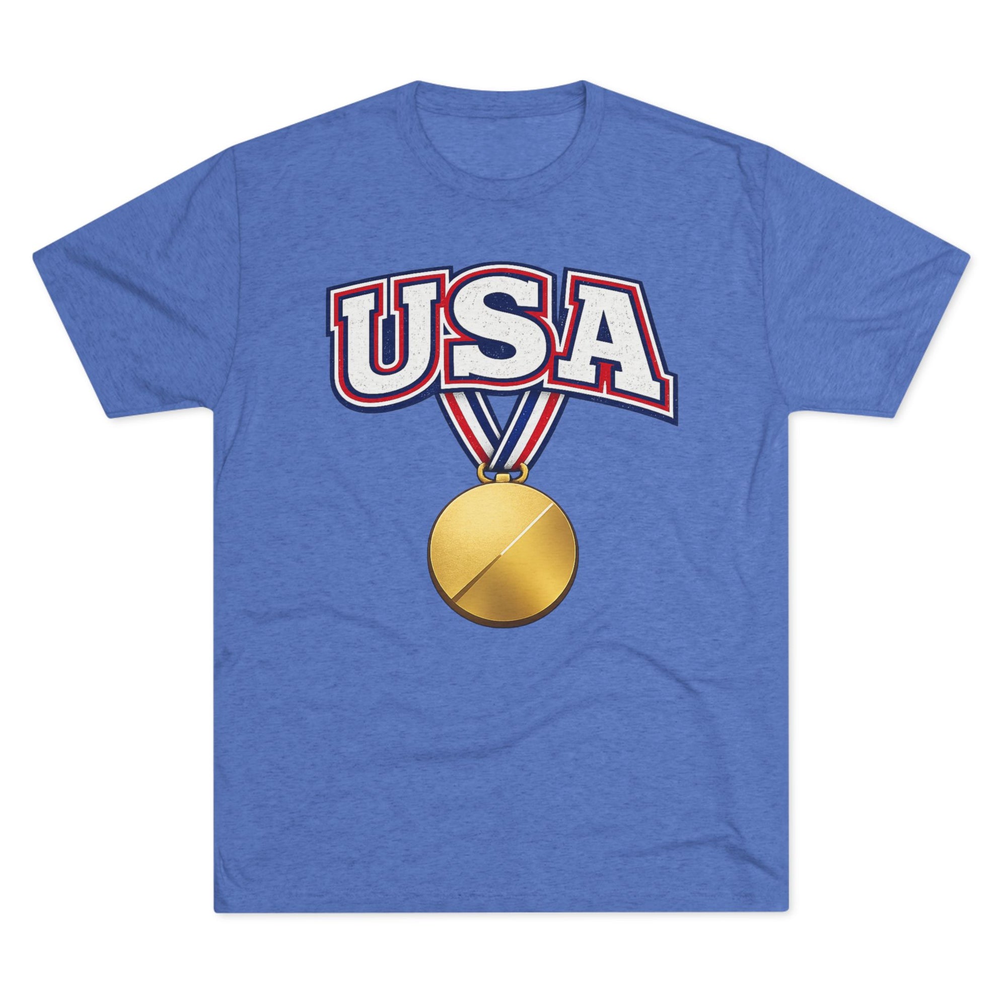USA Medal Graphic Tee | Patriotic Sports Shirt, 4th of July Apparel