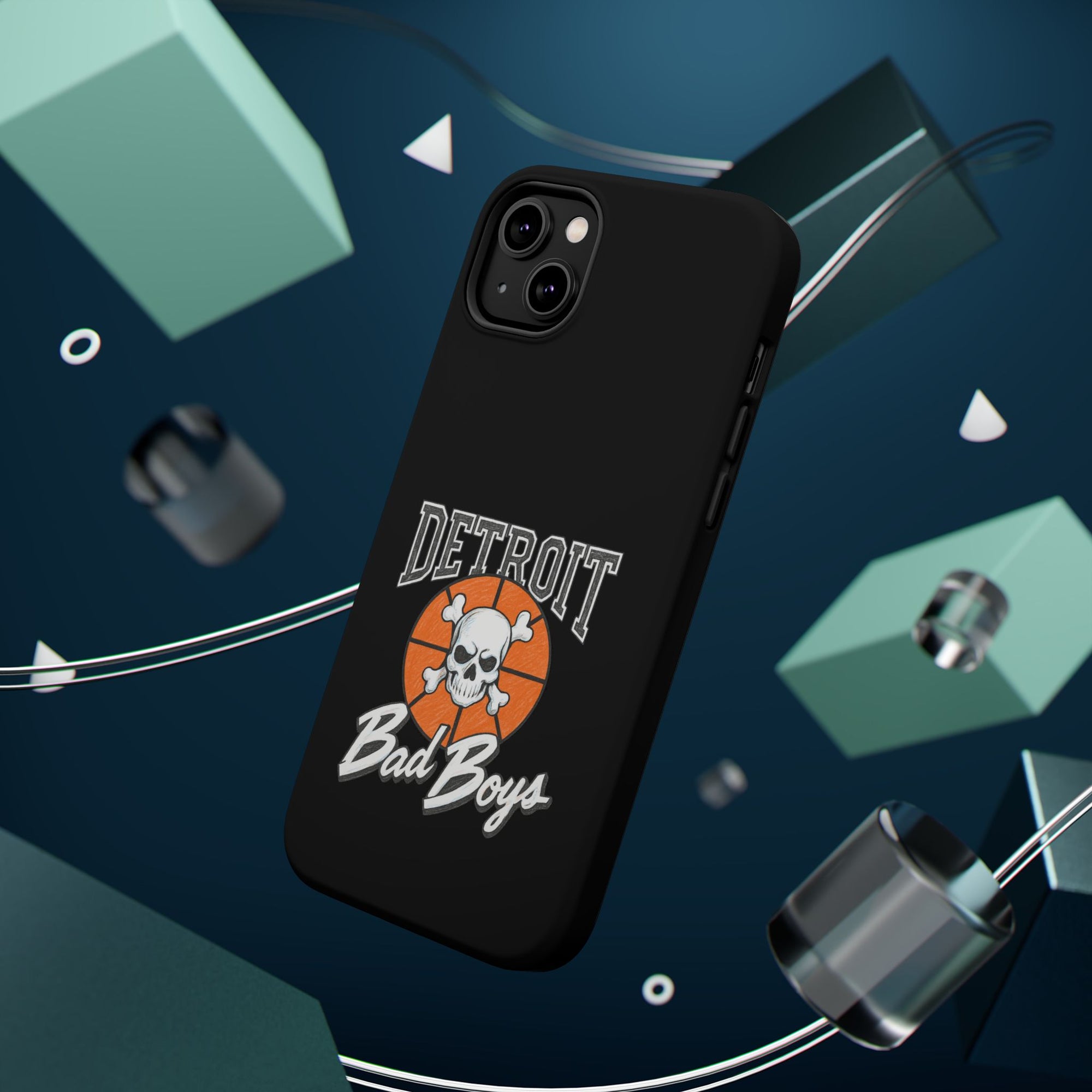 Detroit Bad Boys Skull Basketball Phone Case - Magnetic Impact-Resistant Case
