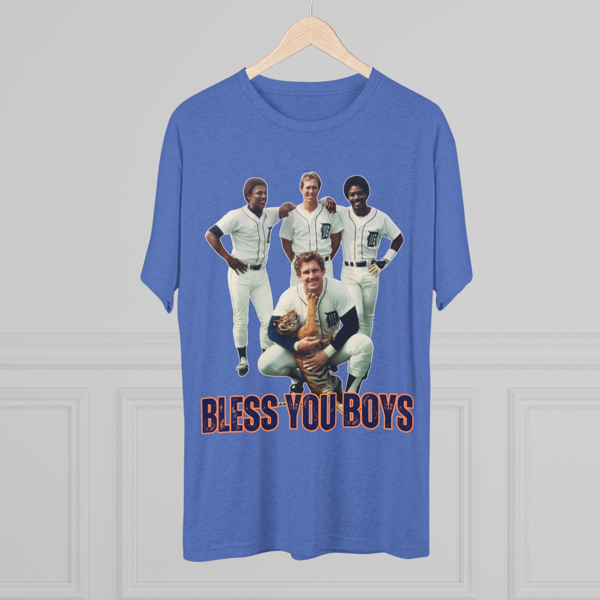 Vintage 1984 Detroit Tigers Baseball Tee, Alan Trammell, Lou Whitaker, Chet Lemon, Real Tiger, Bless you Boys, Retro Sports Shirt