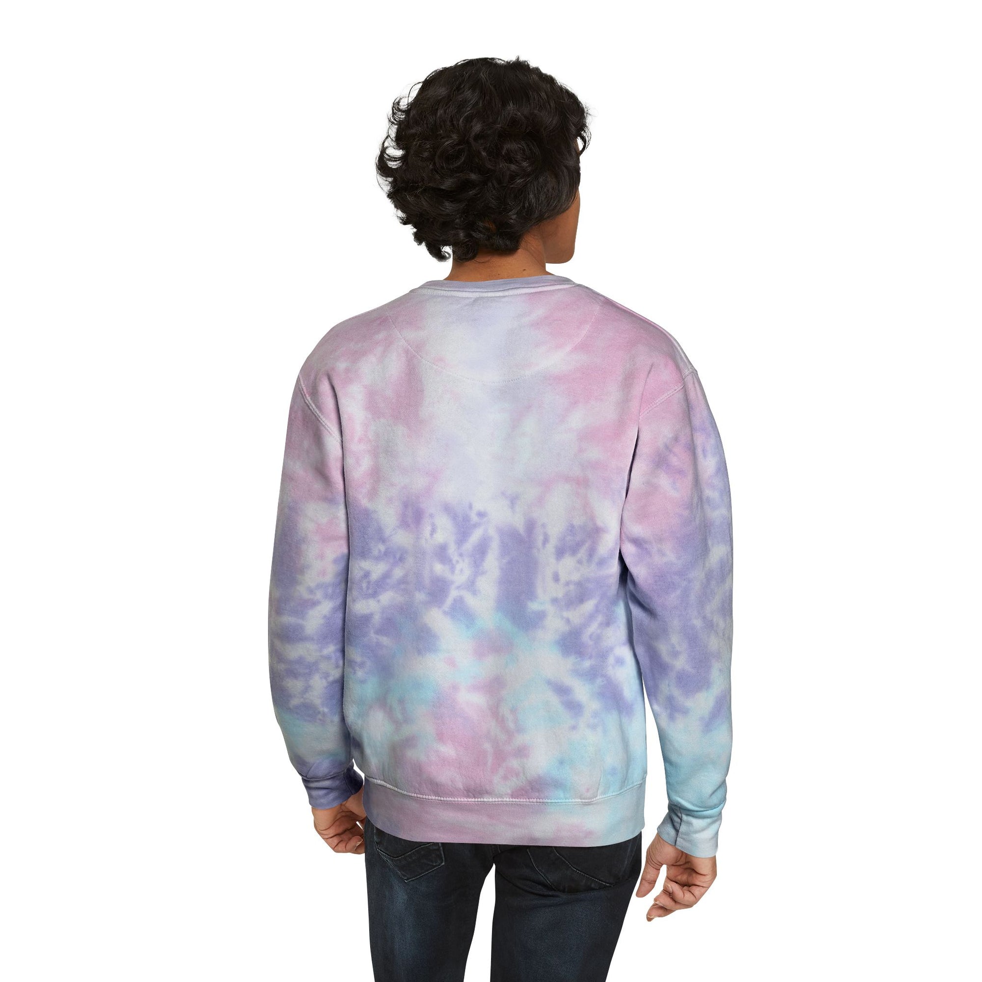 Dancing Rainbow Bears Sweatshirt | Light Blue Tie-Dye Crewneck