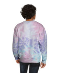 Dancing Rainbow Bears Sweatshirt | Light Blue Tie-Dye Crewneck