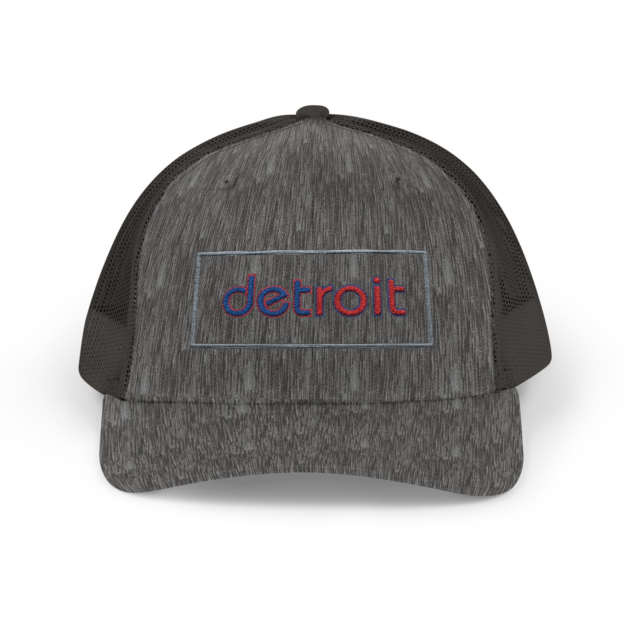 Detroit Hat Embroidered | Red Blue Detroit Cap | Lowercase Detroit Hat | Detroit Basketball Colors Hat | Minimalist Snapback | Trucker Hat