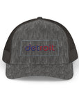 Detroit Hat Embroidered | Red Blue Detroit Cap | Lowercase Detroit Hat | Detroit Basketball Colors Hat | Minimalist Snapback | Trucker Hat