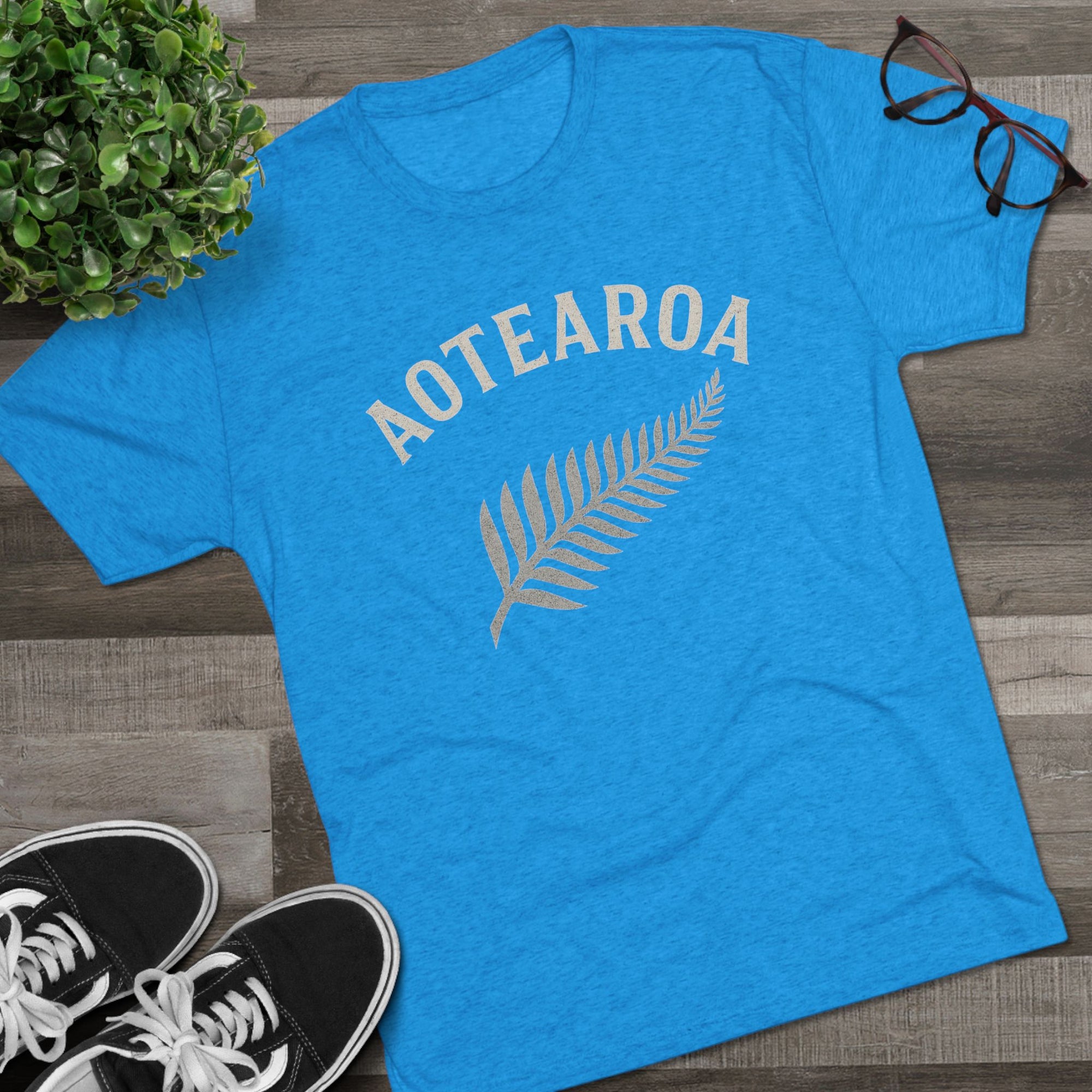 Aotearoa New Zealand Tri-Blend Tee, Classic Soft Shirt for Men &amp; Women, Kiwi Travel Top, Vintage Tshirt, Comfortable Cotton Blend, Souvenir