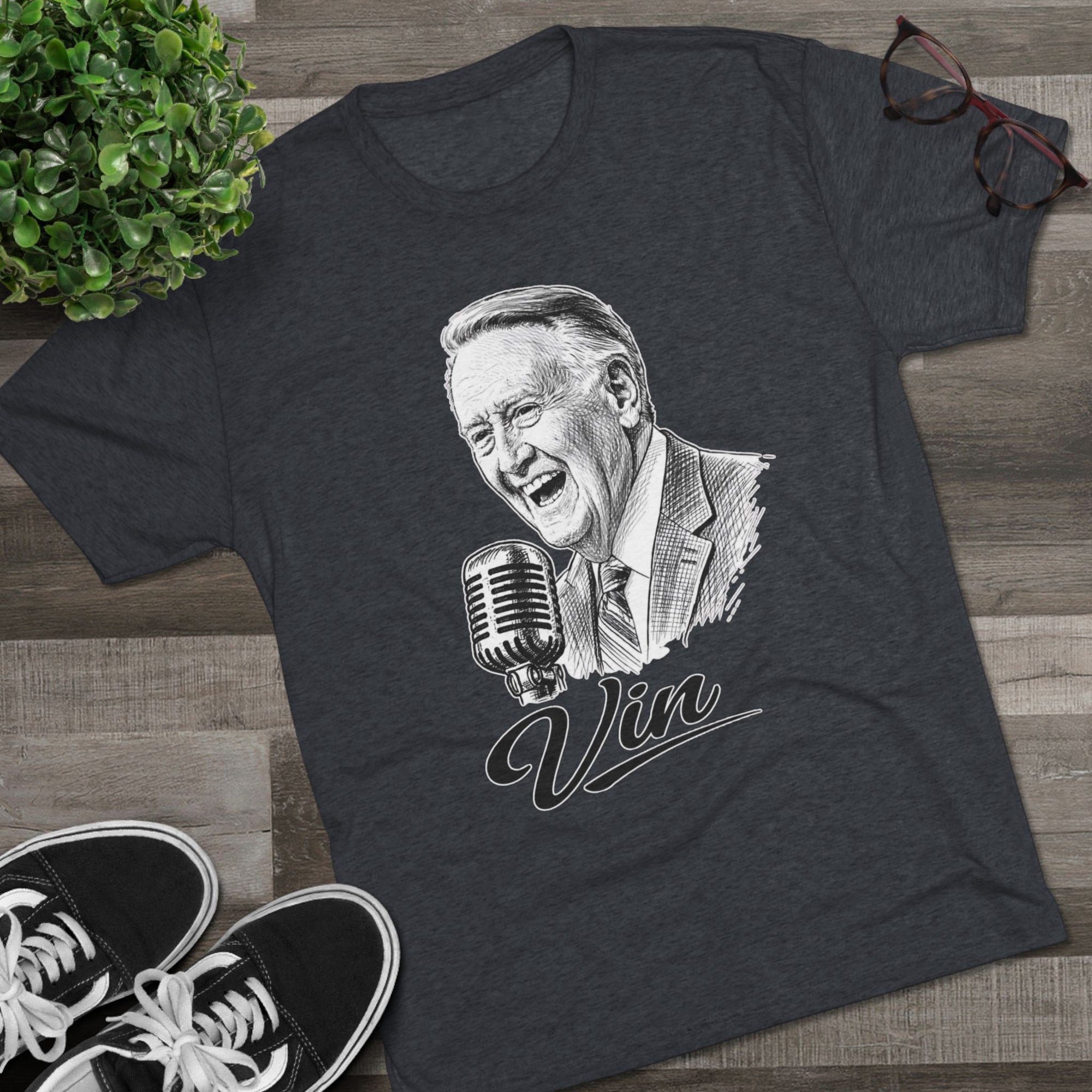 Vin Scully Shirt, Baseball Broadcaster Tribute Tee, Vintage Baseball Announcer Shirt, Dodgers Broadcaster Inspired Shirt, Baseball Fan Gift