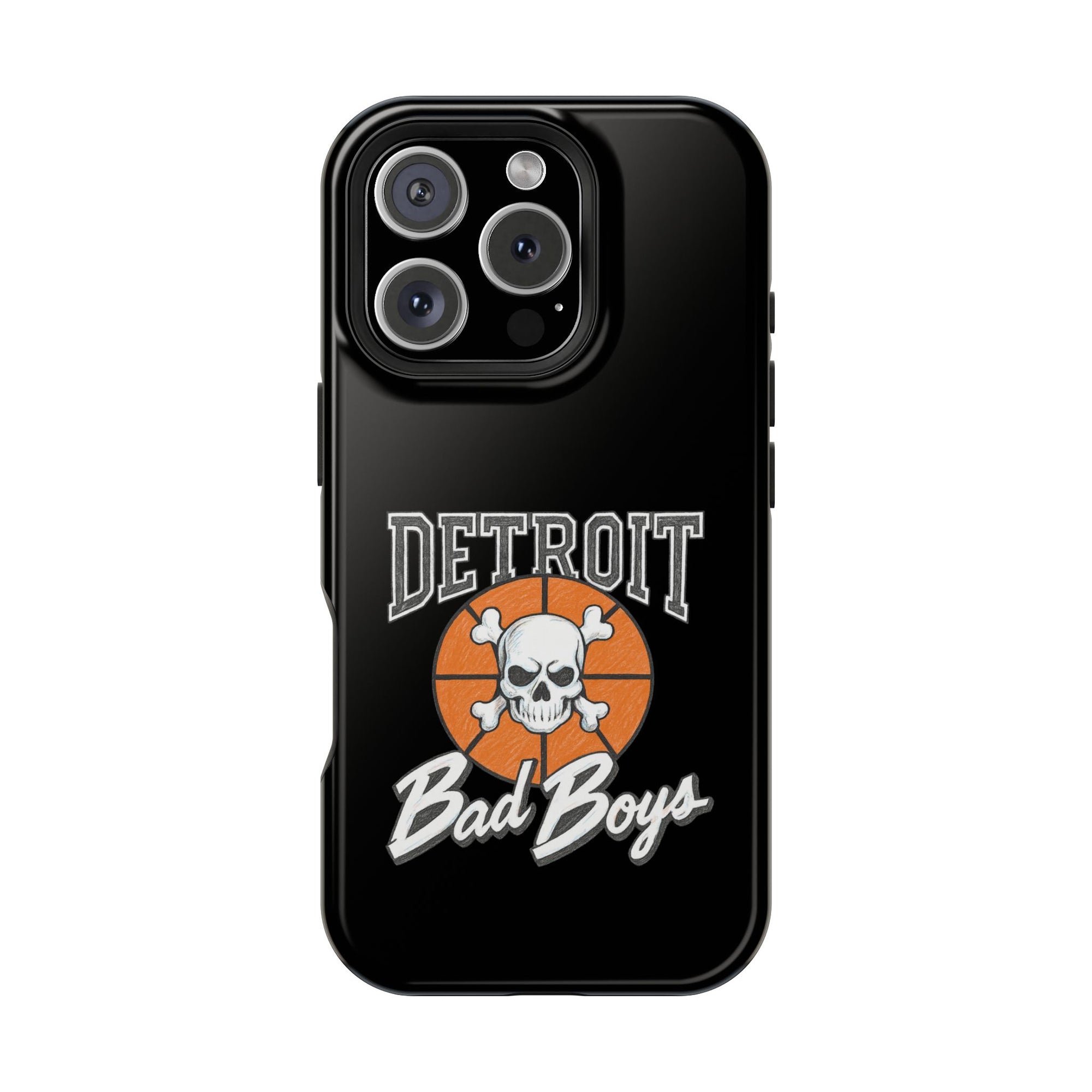 Detroit Bad Boys Skull Basketball Phone Case - Magnetic Impact-Resistant Case