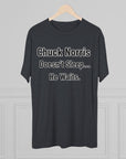 Chuck Norris Doesn't Sleep He Waits Shirt | Funny Chuck Norris Tee | Retro Humor Shirt | Dad Joke T-Shirt | Classic Funny Gift