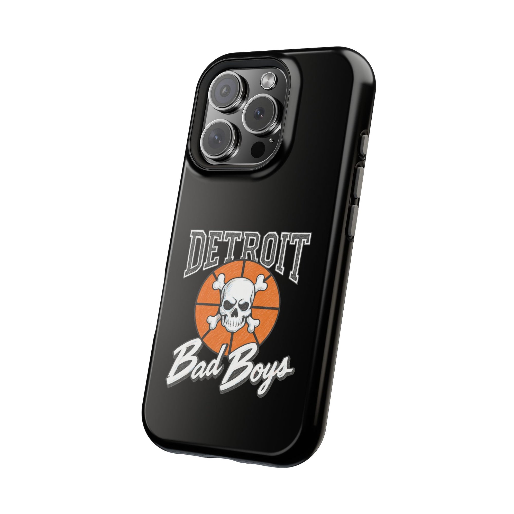 Detroit Bad Boys Skull Basketball Phone Case - Magnetic Impact-Resistant Case