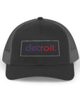 Detroit Hat Embroidered | Red Blue Detroit Cap | Lowercase Detroit Hat | Detroit Basketball Colors Hat | Minimalist Snapback | Trucker Hat