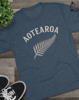 Aotearoa New Zealand Tri-Blend Tee, Classic Soft Shirt for Men & Women, Kiwi Travel Top, Vintage Tshirt, Comfortable Cotton Blend, Souvenir