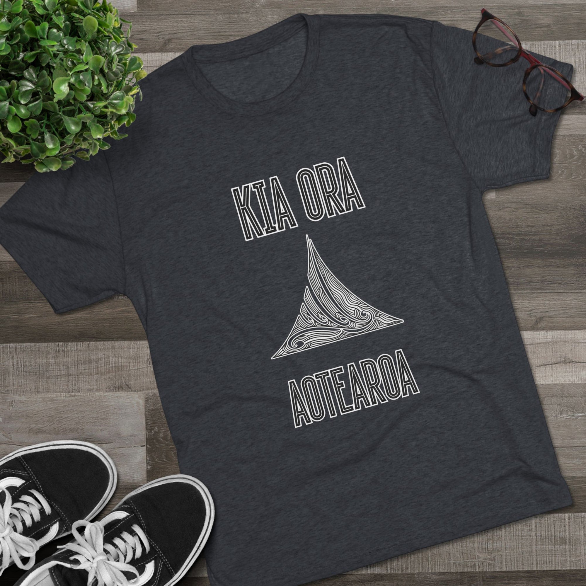 Kia Ora Aotearoa Tee | Maori Koru Wave T-Shirt