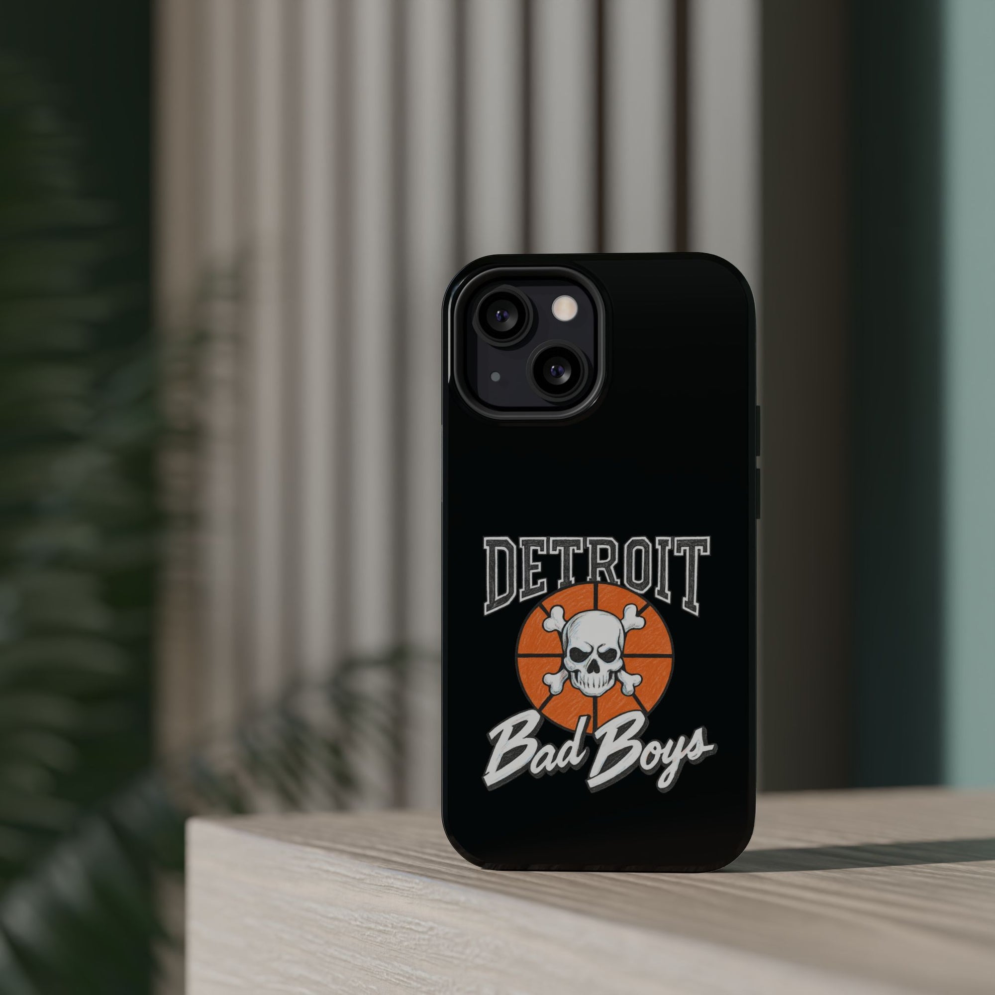Detroit Bad Boys Skull Basketball Phone Case - Magnetic Impact-Resistant Case