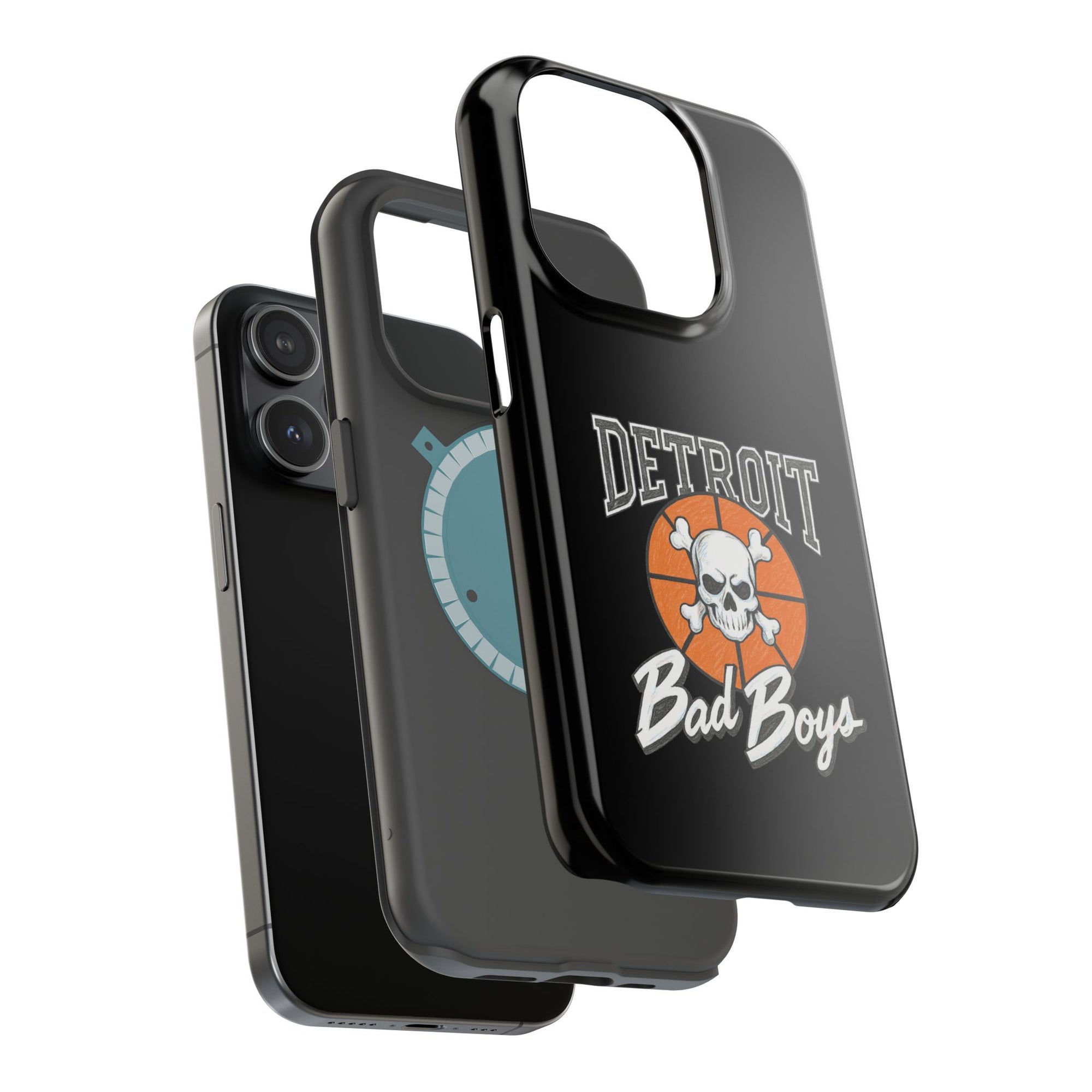 Detroit Bad Boys Skull Basketball Phone Case - Magnetic Impact-Resistant Case