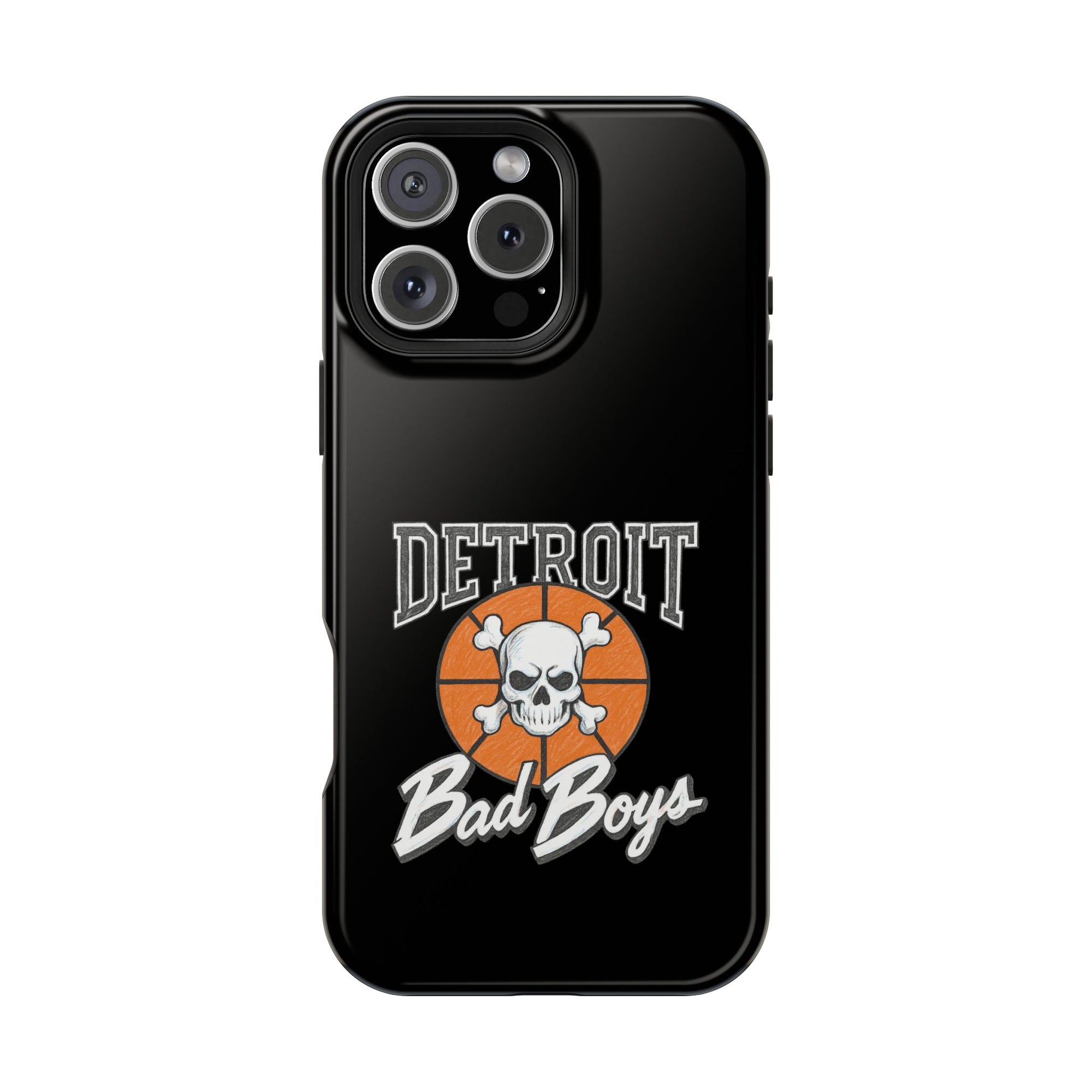 Detroit Bad Boys Skull Basketball Phone Case - Magnetic Impact-Resistant Case
