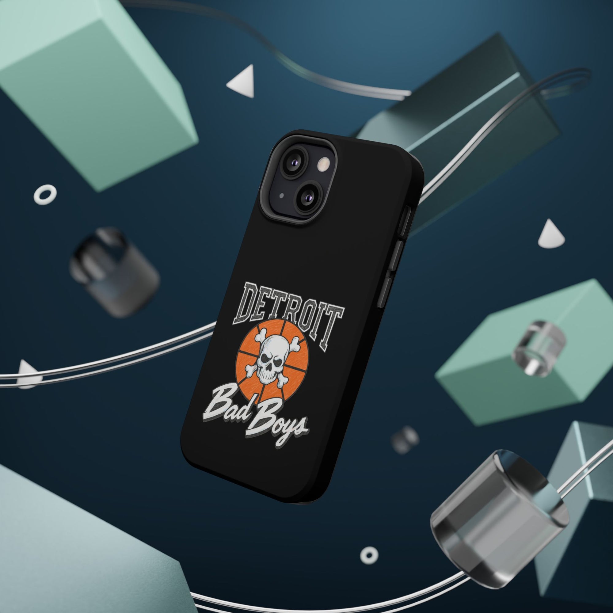 Detroit Bad Boys Skull Basketball Phone Case - Magnetic Impact-Resistant Case