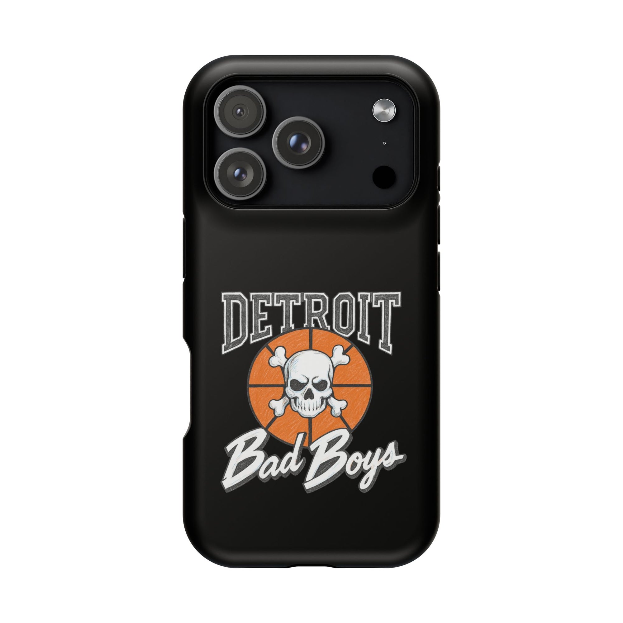 Detroit Bad Boys Skull Basketball Phone Case - Magnetic Impact-Resistant Case