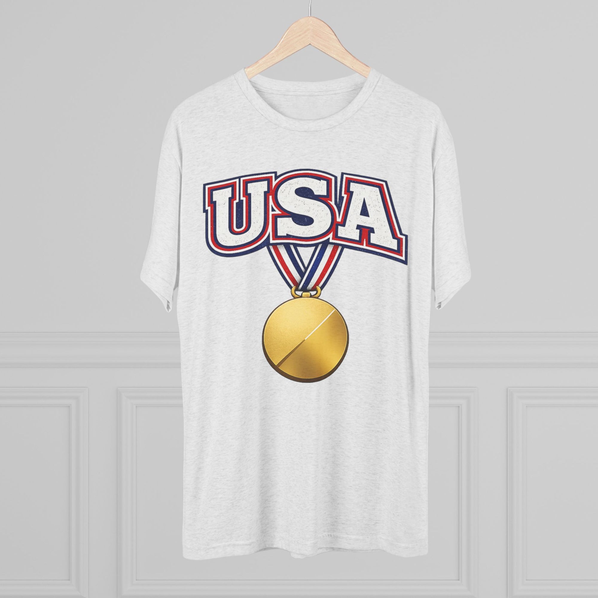 USA Medal Graphic Tee | Patriotic Sports Shirt, 4th of July Apparel