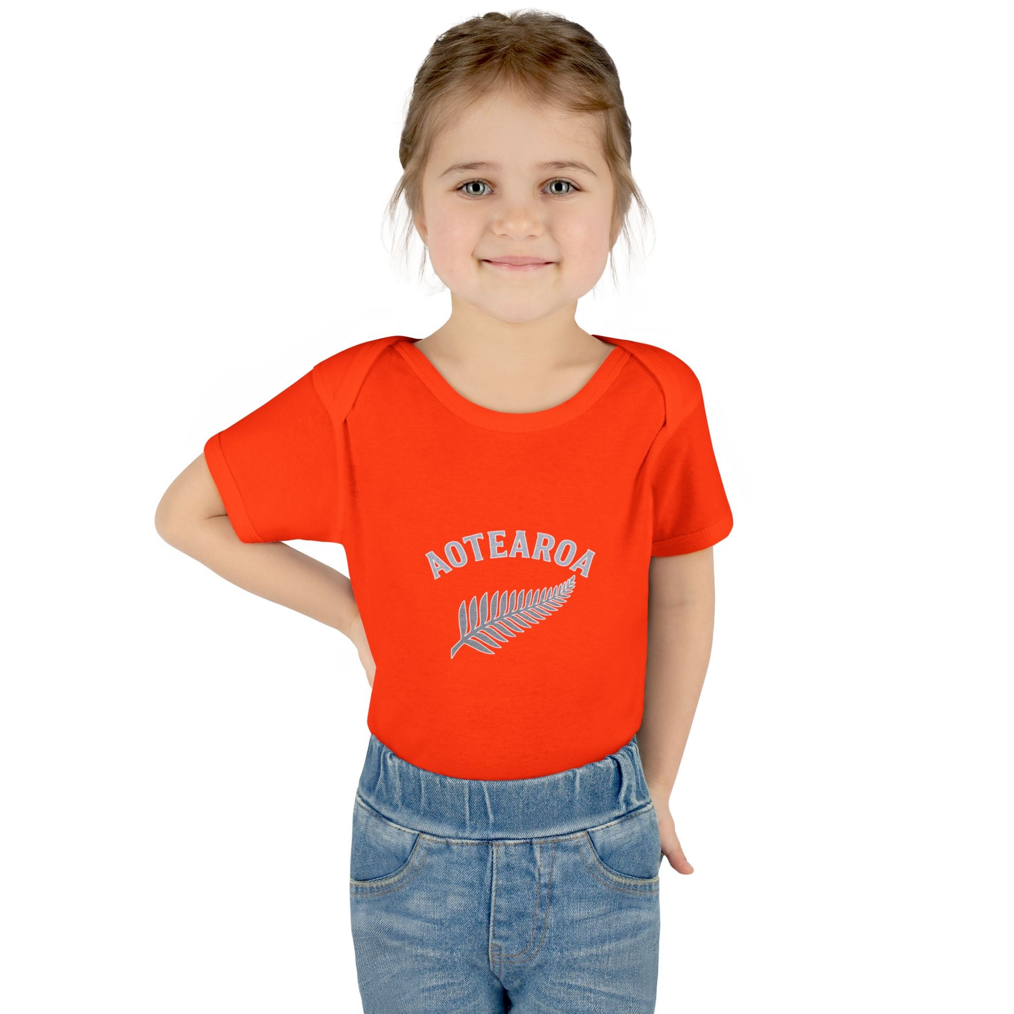 New Zealand Baby Onesie | Aotearoa Baby Outfit | Kiwi Infant Bodysuit | NZ Baby Clothes | Silver Fern Baby Gift