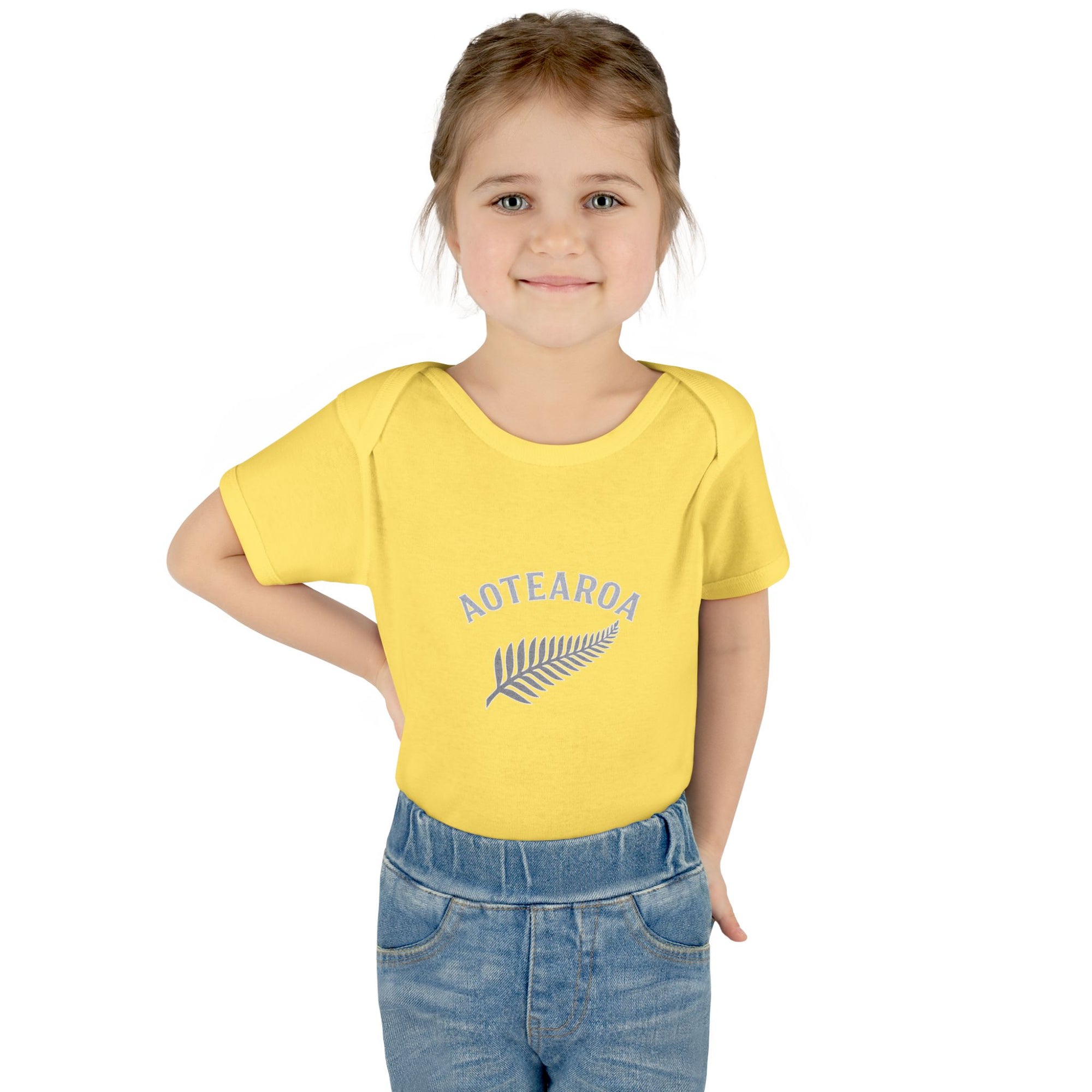 New Zealand Baby Onesie | Aotearoa Baby Outfit | Kiwi Infant Bodysuit | NZ Baby Clothes | Silver Fern Baby Gift