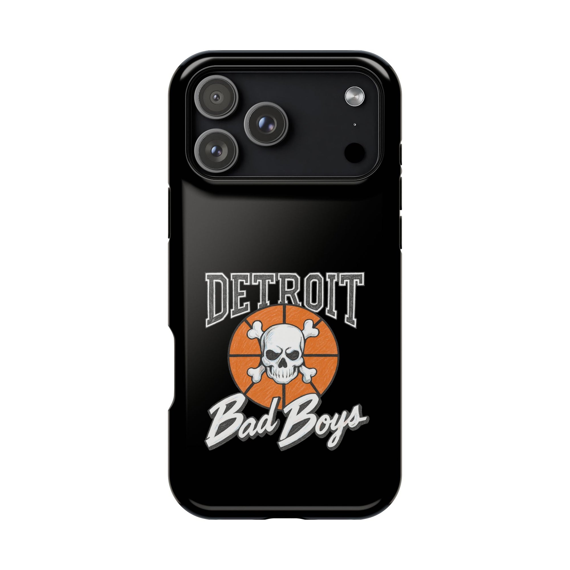 Detroit Bad Boys Skull Basketball Phone Case - Magnetic Impact-Resistant Case