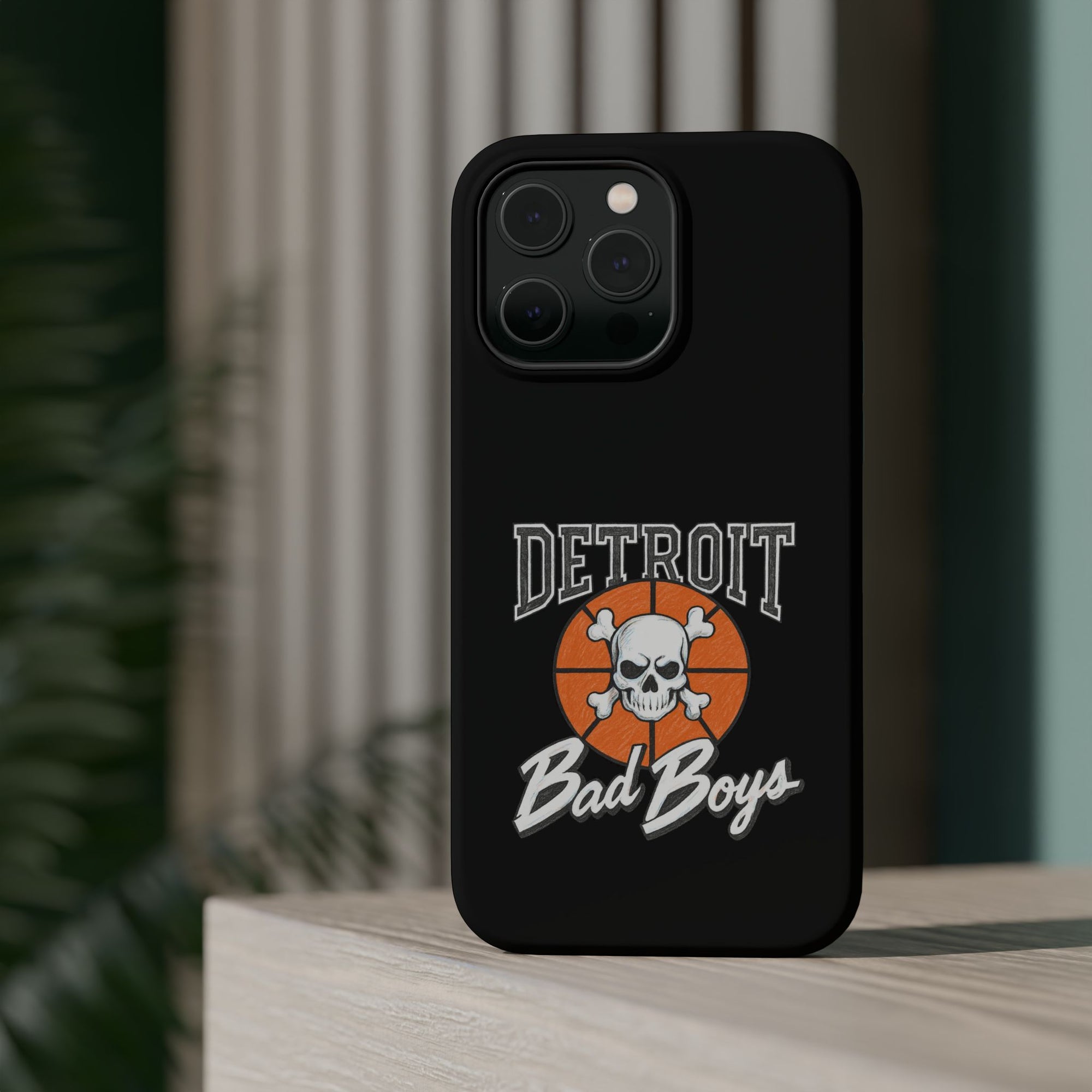 Detroit Bad Boys Skull Basketball Phone Case - Magnetic Impact-Resistant Case