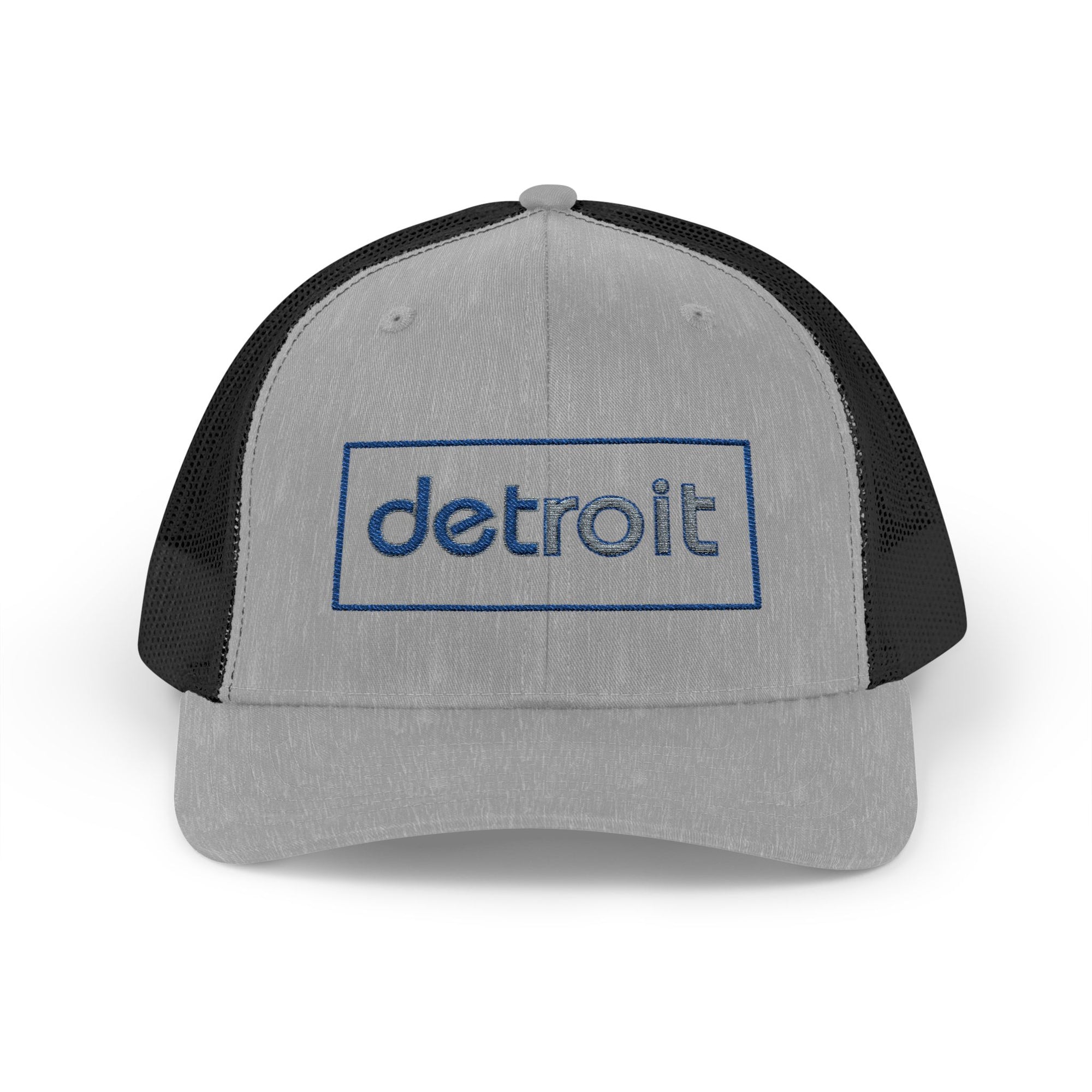 Detroit Embroidered Hat | Blue and Silver Cap | Detroit Football Hat | Minimalist Detroit Hat | Snapback Trucker Cap Gift