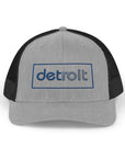 Detroit Embroidered Hat | Blue and Silver Cap | Detroit Football Hat | Minimalist Detroit Hat | Snapback Trucker Cap Gift