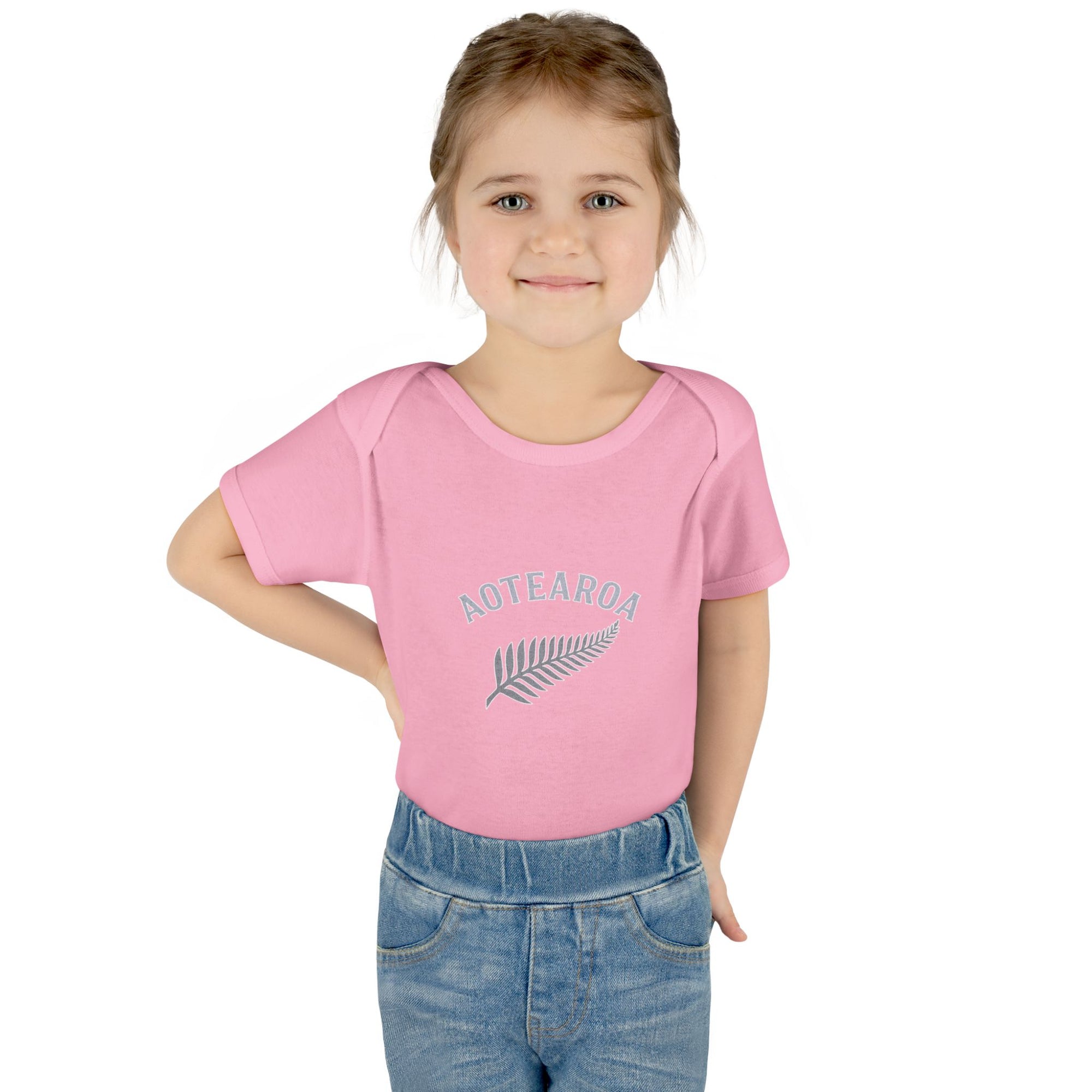New Zealand Baby Onesie | Aotearoa Baby Outfit | Kiwi Infant Bodysuit | NZ Baby Clothes | Silver Fern Baby Gift