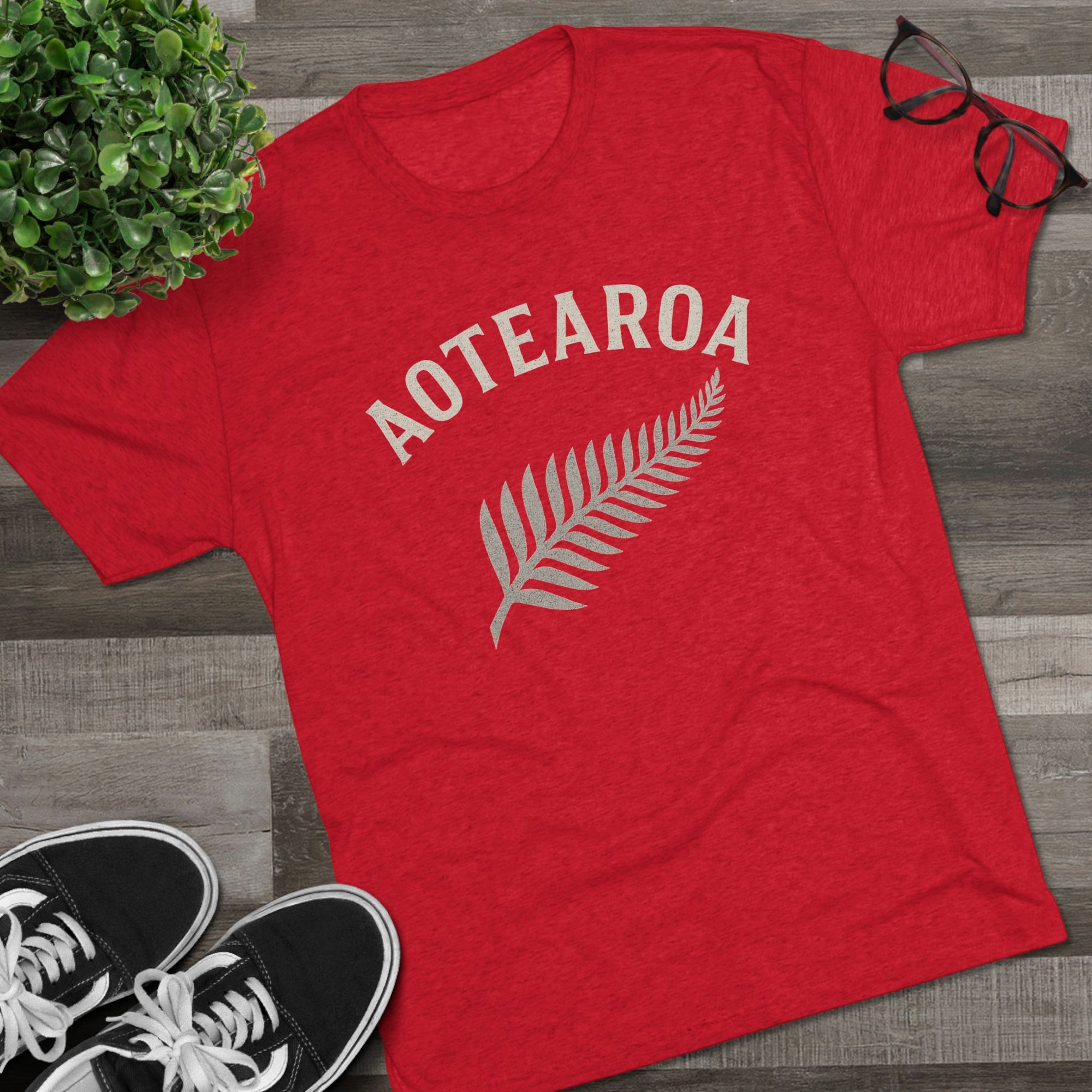 Aotearoa New Zealand Tri-Blend Tee, Classic Soft Shirt for Men &amp; Women, Kiwi Travel Top, Vintage Tshirt, Comfortable Cotton Blend, Souvenir