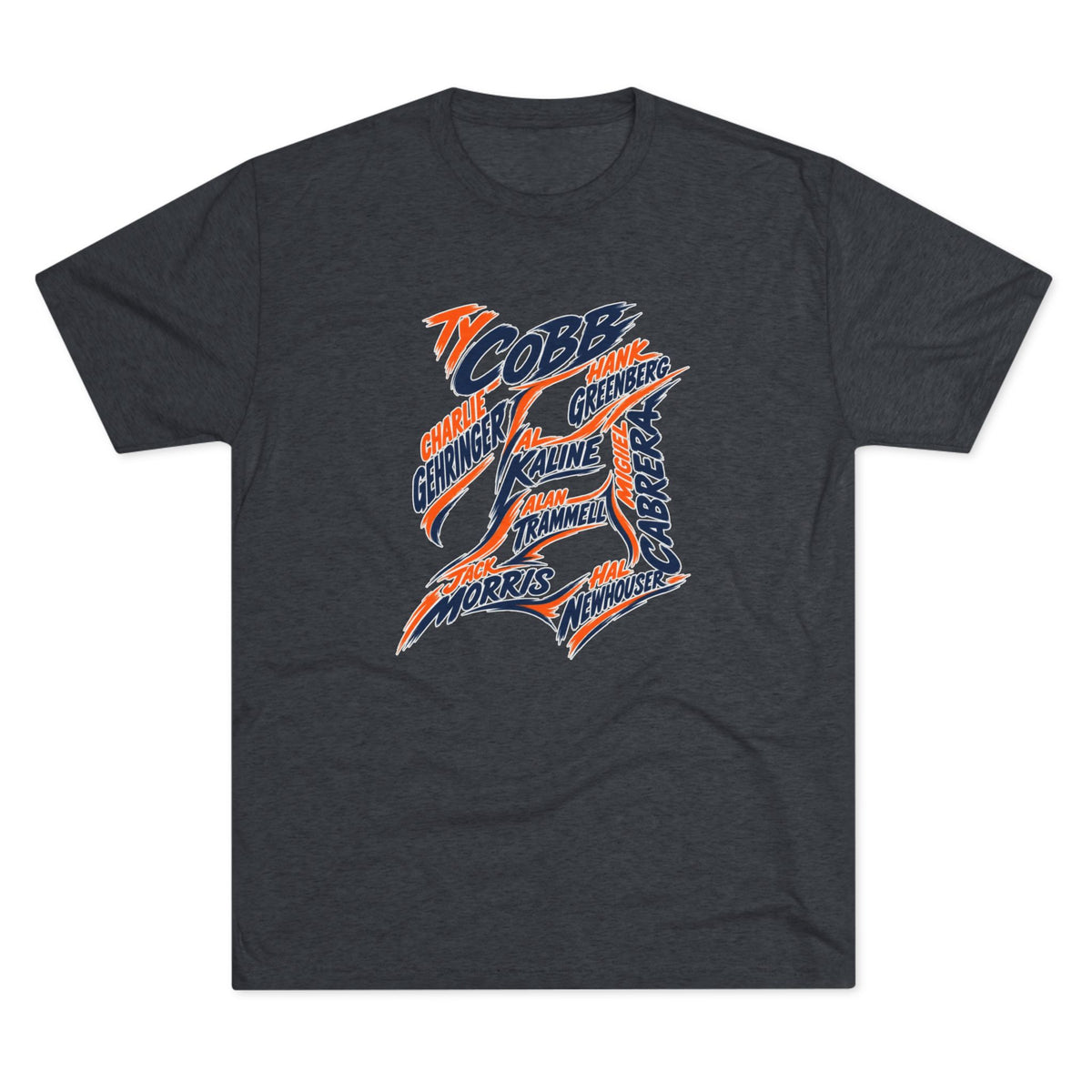 All-time Tigers Names Vintage Sports Tee | Detroit Baseball Names Triblend Soft T-Shirt