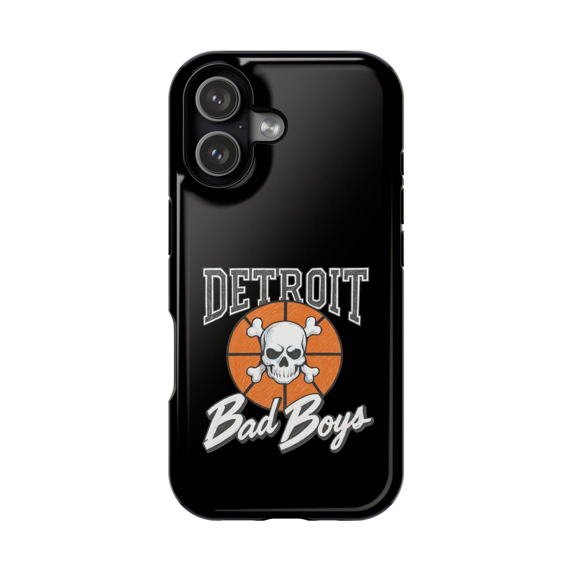 Detroit Bad Boys Skull Basketball Phone Case - Magnetic Impact-Resistant Case