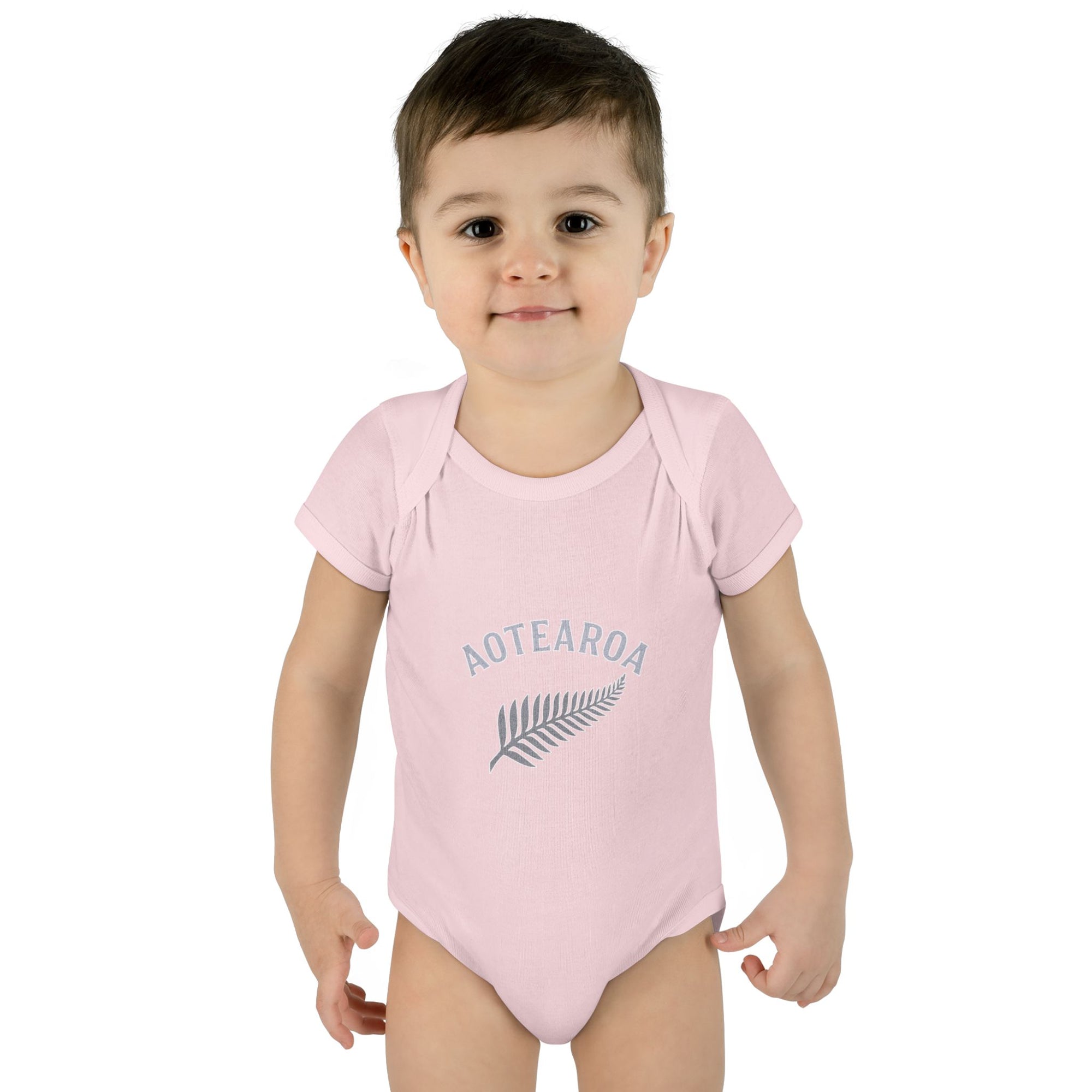 New Zealand Baby Onesie | Aotearoa Baby Outfit | Kiwi Infant Bodysuit | NZ Baby Clothes | Silver Fern Baby Gift
