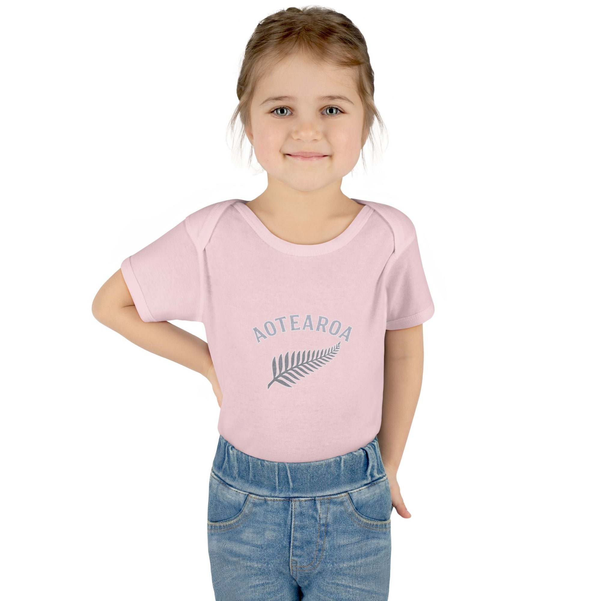 New Zealand Baby Onesie | Aotearoa Baby Outfit | Kiwi Infant Bodysuit | NZ Baby Clothes | Silver Fern Baby Gift