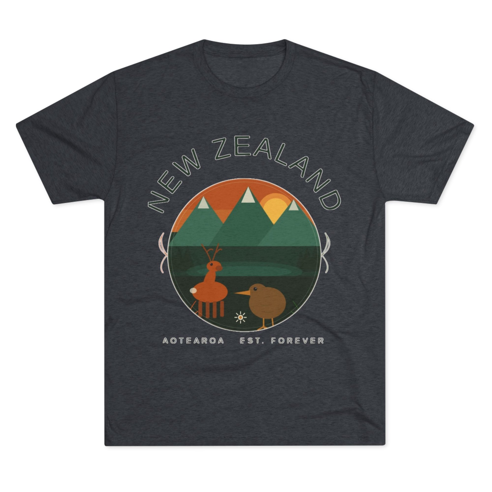 Aotearoa New Zealand Tri-Blend Tee, Classic Soft Shirt for Men &amp; Women, Kiwi Travel Top, Vintage Tshirt, Souvenir