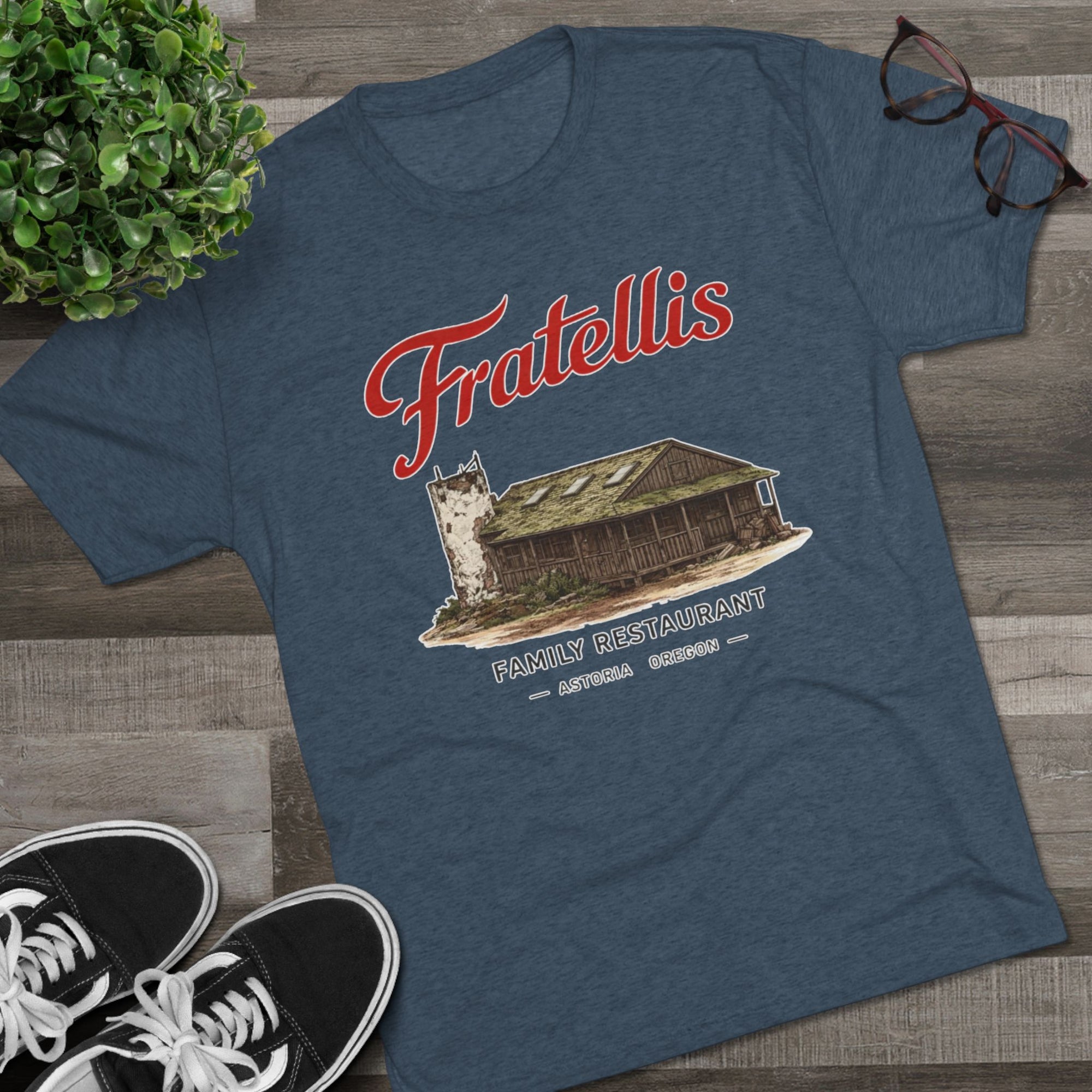 Fratellis Restaurant Shirt, Goonies Fan Tee, Astoria Oregon Shirt, 80s Movie Gift, Funny Fake Restaurant Tee, Goonies Never Say Die
