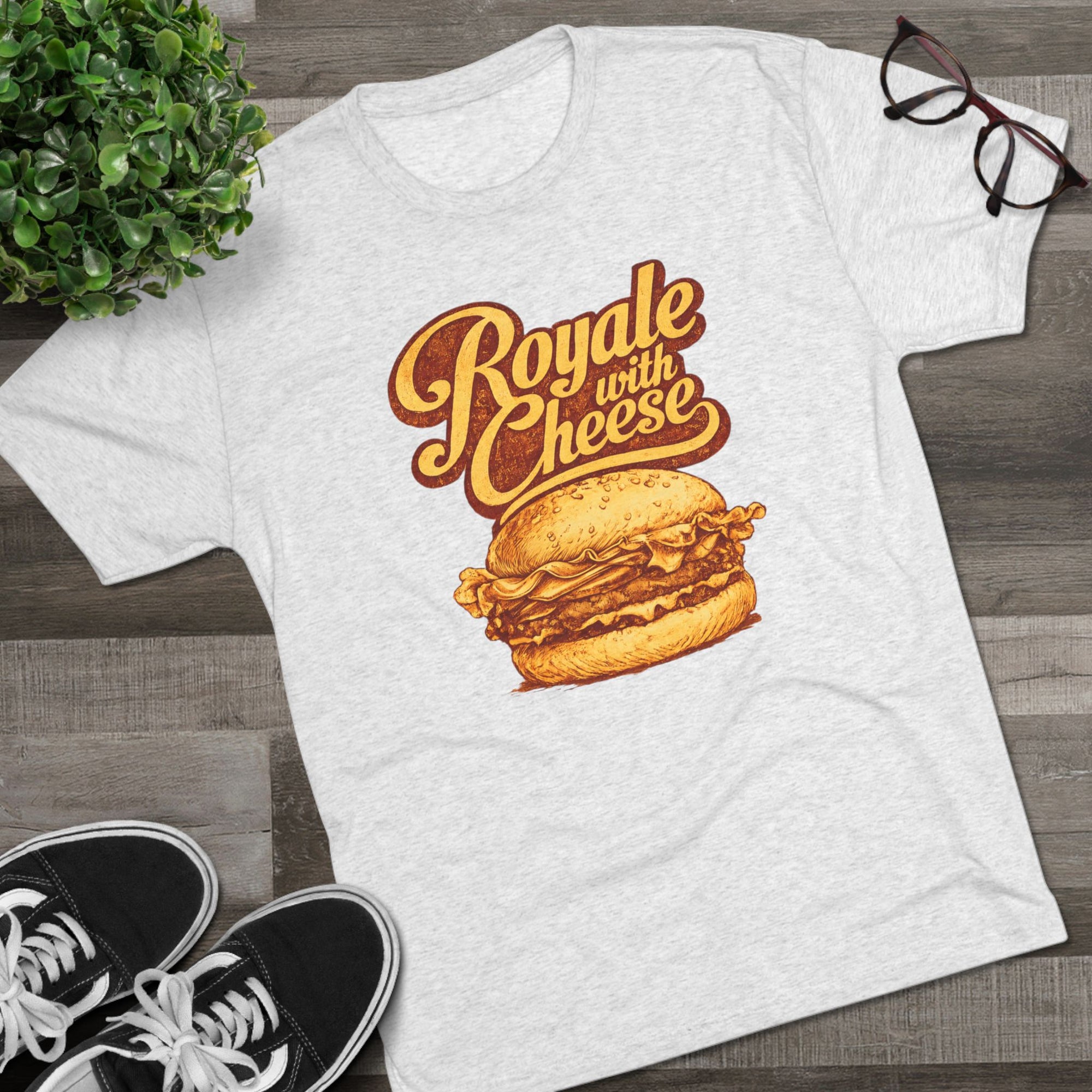 Royale With Cheese Shirt, Retro Burger Tee, Funny Movie Quote T-Shirt, Foodie Gift for Him, Vintage Graphic Tee, Burger Lover Shirt