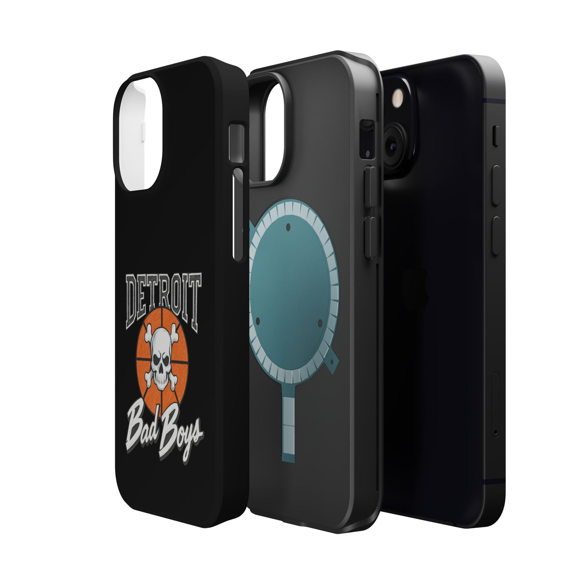 Detroit Bad Boys Skull Basketball Phone Case - Magnetic Impact-Resistant Case
