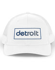 Detroit Embroidered Hat | Blue and Silver Cap | Detroit Football Hat | Minimalist Detroit Hat | Snapback Trucker Cap Gift