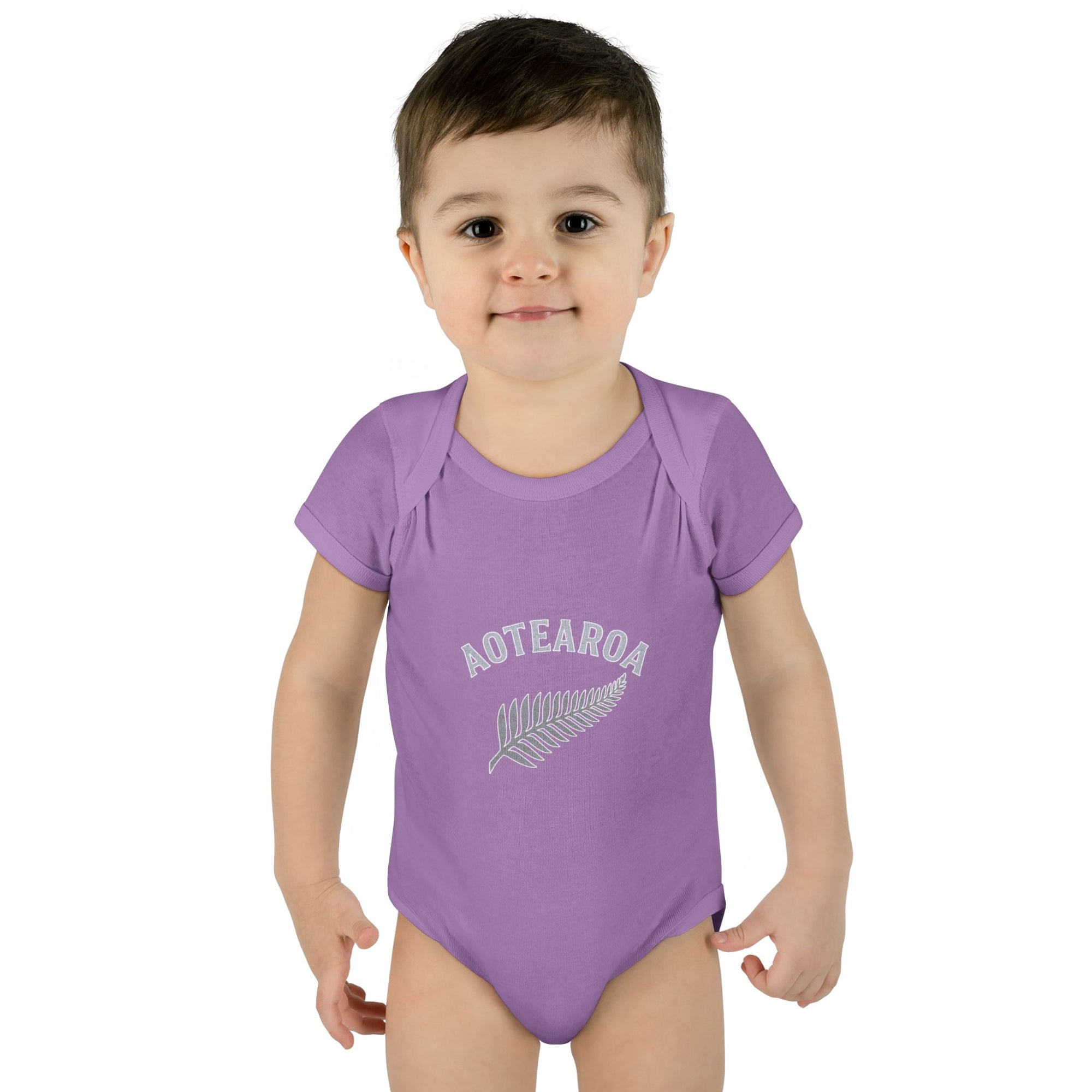 New Zealand Baby Onesie | Aotearoa Baby Outfit | Kiwi Infant Bodysuit | NZ Baby Clothes | Silver Fern Baby Gift