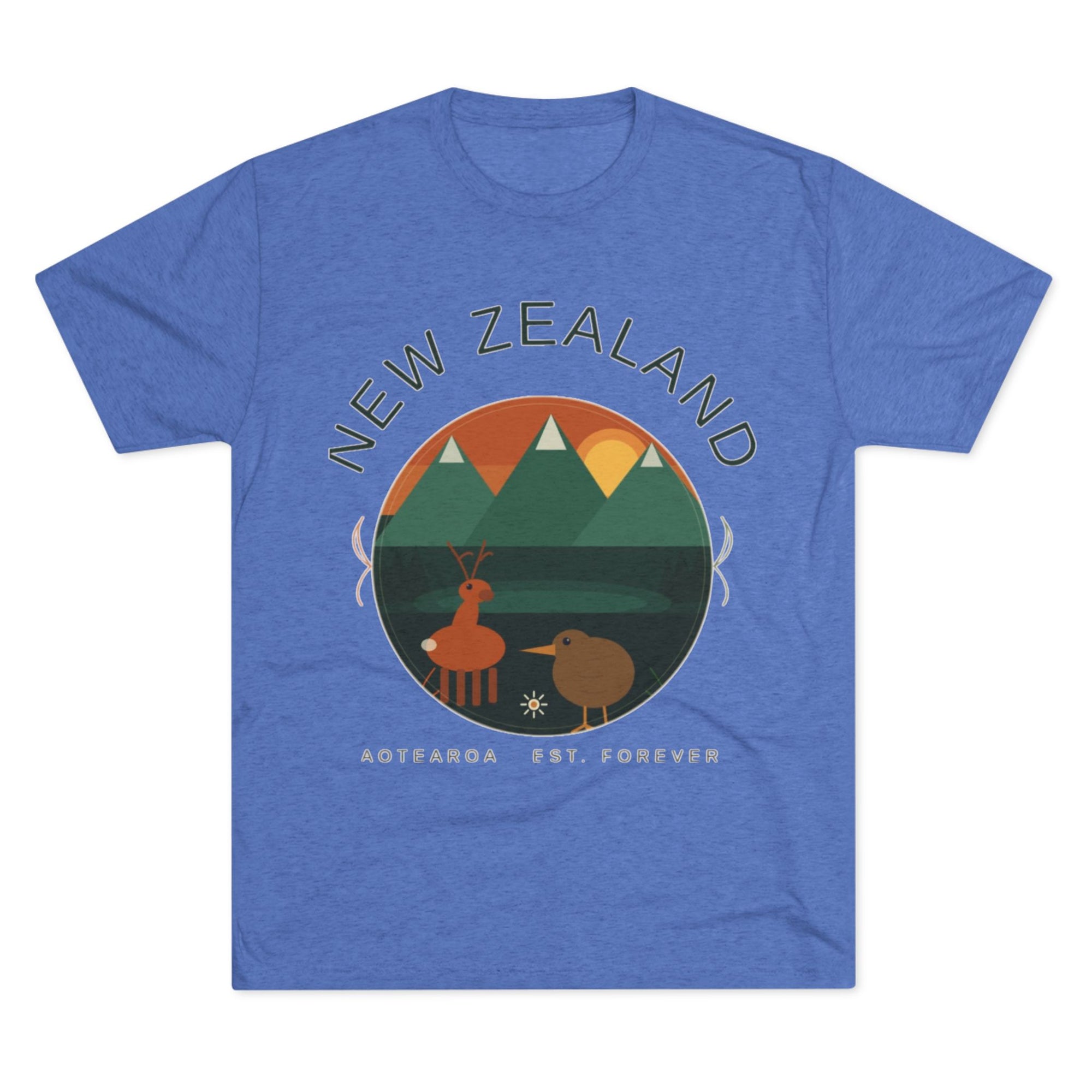 Aotearoa New Zealand Tri-Blend Tee, Classic Soft Shirt for Men &amp; Women, Kiwi Travel Top, Vintage Tshirt, Souvenir