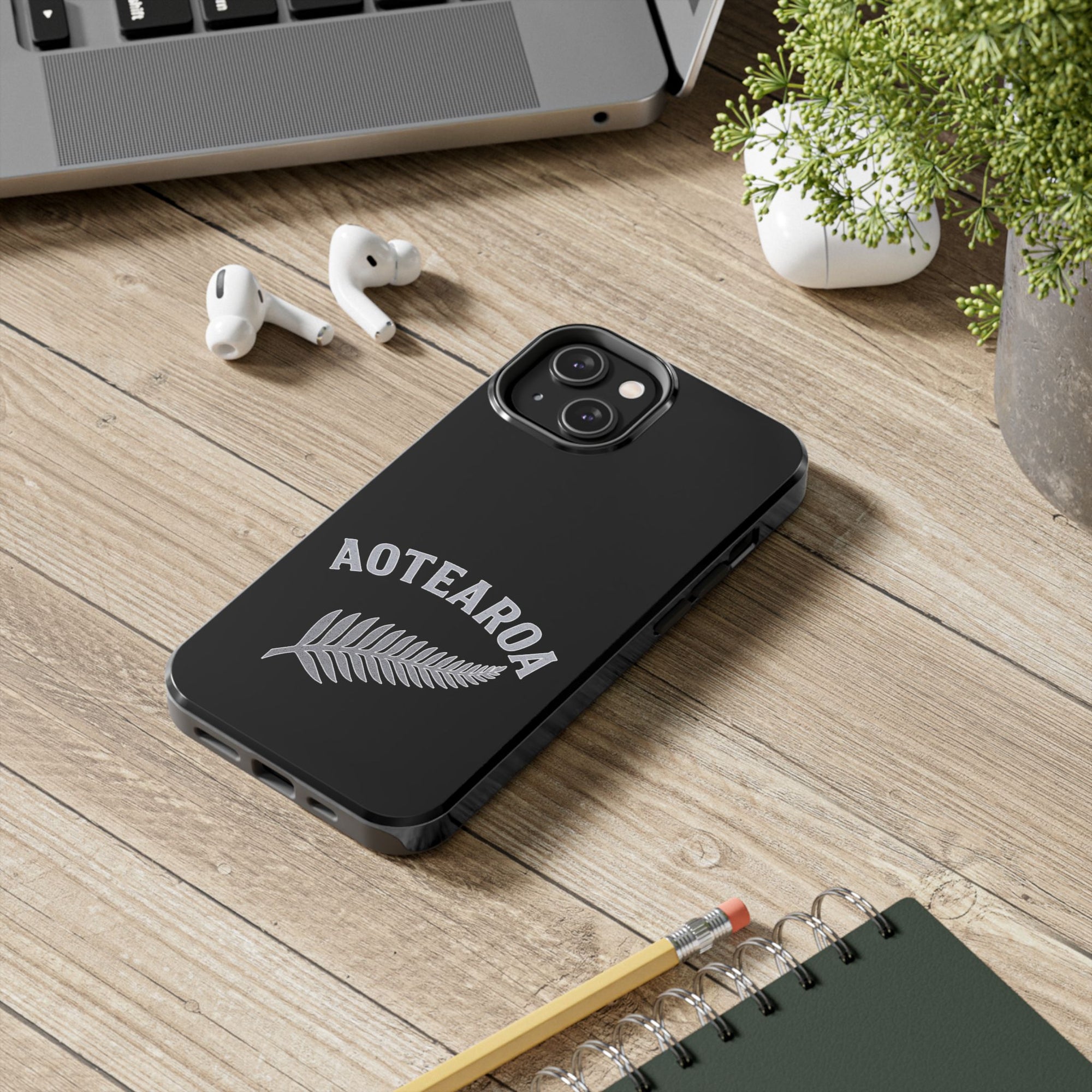 Aotearoa Phone Case | Silver Fern Phone Case | New Zealand iPhone Case | Kiwi Phone Case | Fern Design Phone Cover | NZ Pride Case